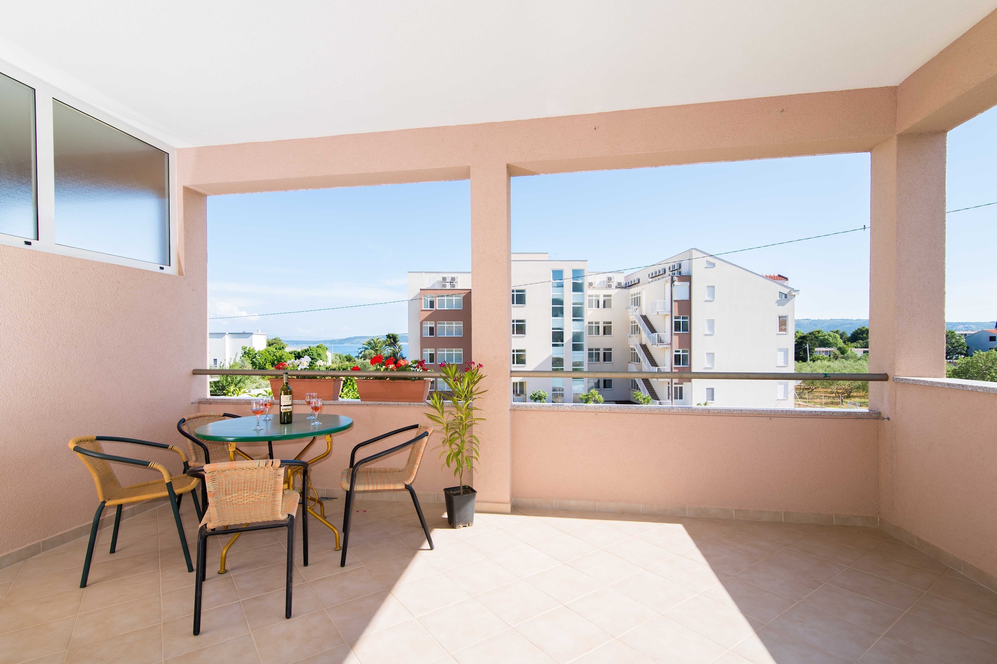 Comfortable Kastel Stafilic Apartment with Balcony - Two Bedroom Apartment with Balcony and Sea View