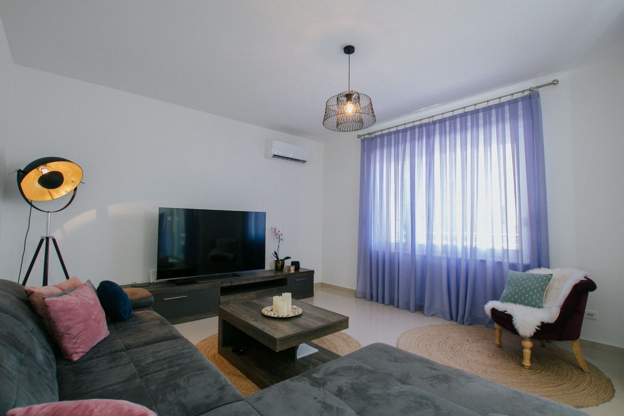 Scenic Sea View Apartment Trogir - Two Bedroom Apartment with Balcony and Sea View-Living room