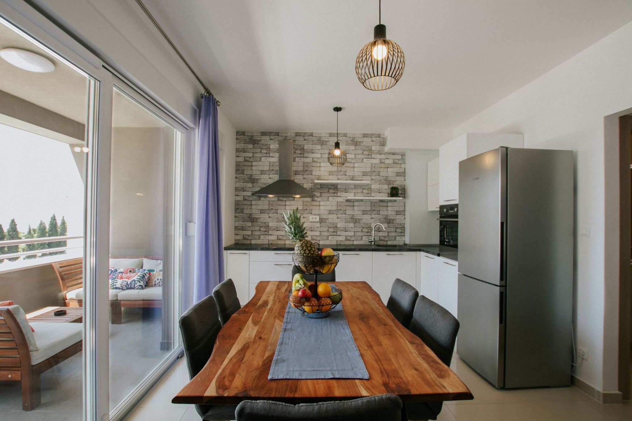 Scenic Sea View Apartment Trogir - Two Bedroom Apartment with Balcony and Sea View-Kitchen