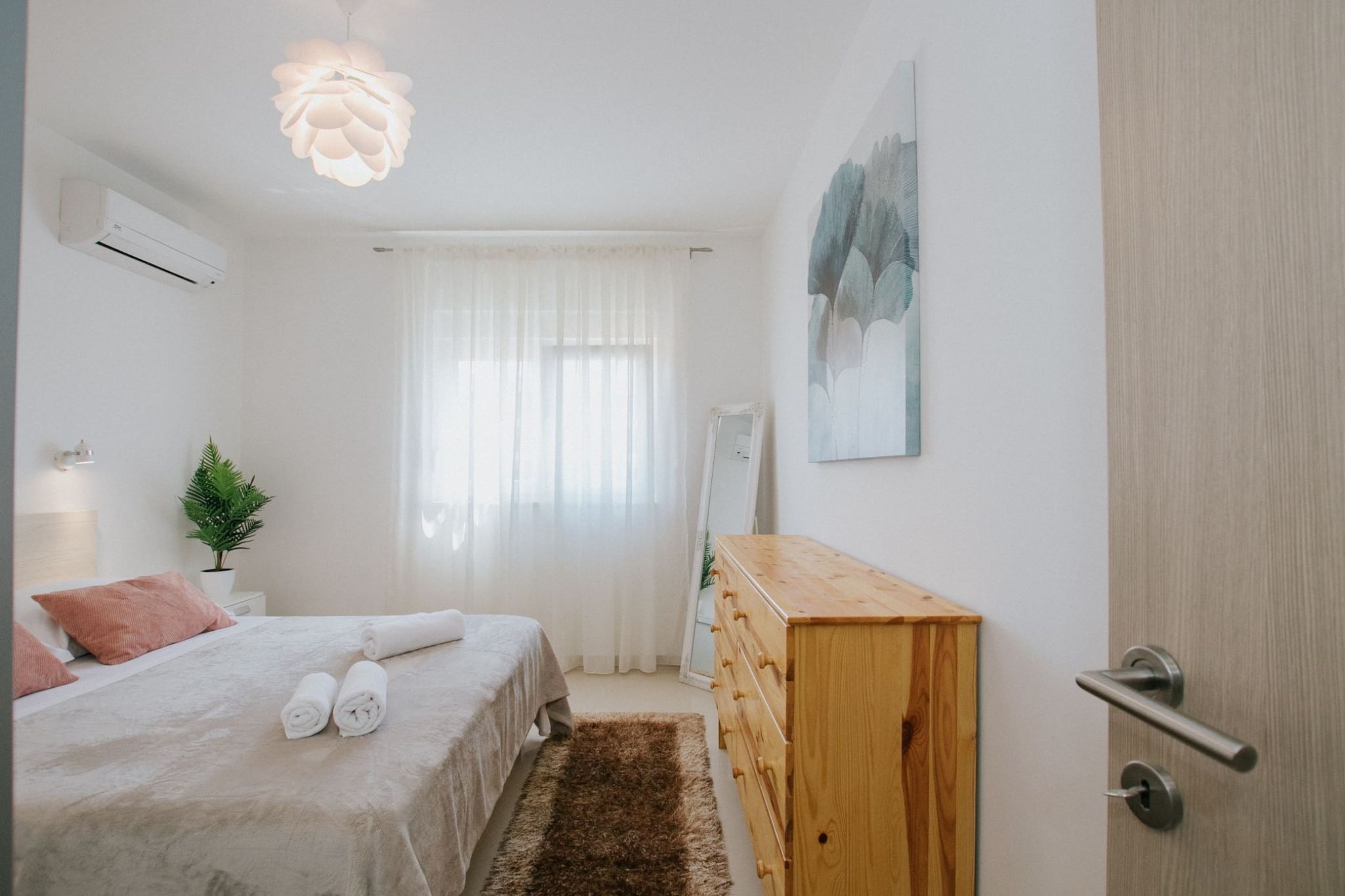 Scenic Sea View Apartment Trogir - Two Bedroom Apartment with Balcony and Sea View-Bedroom