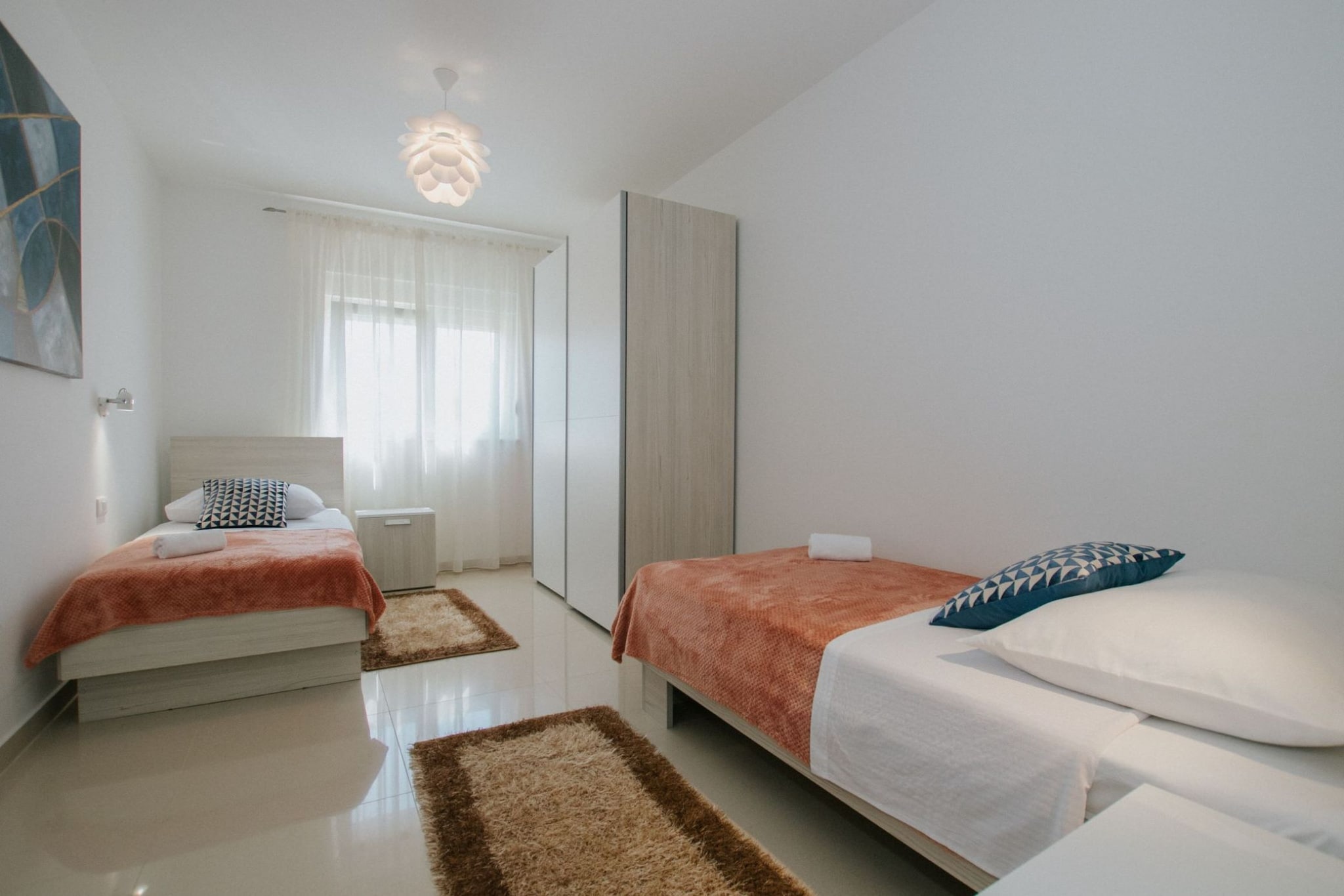 Scenic Sea View Apartment Trogir - Two Bedroom Apartment with Balcony and Sea View-Bedroom