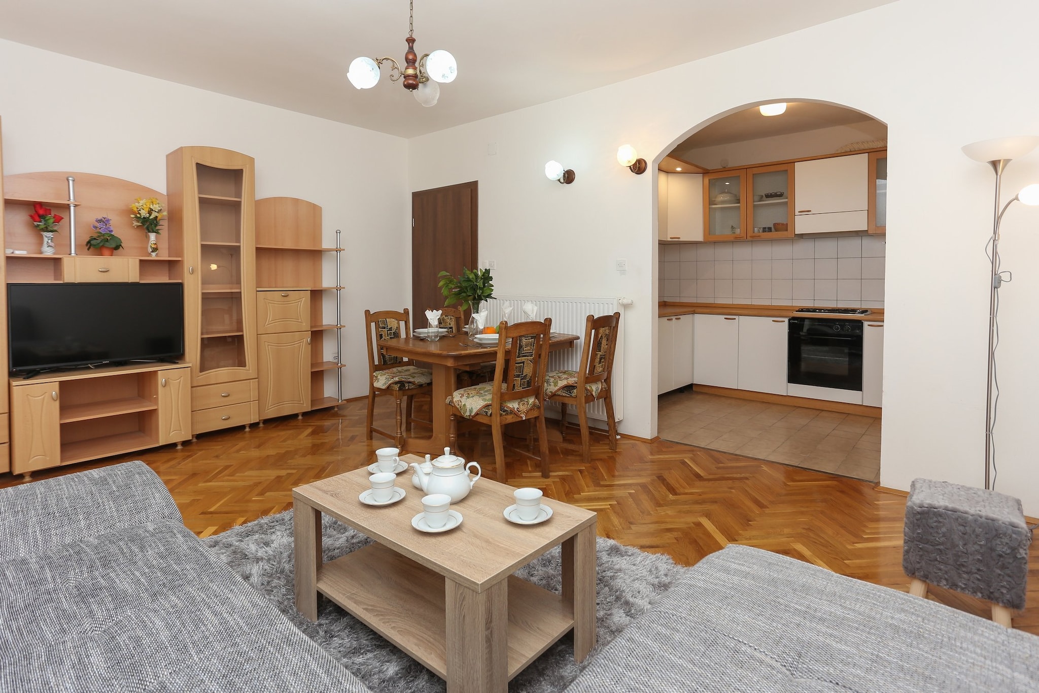 Sunny Elegant Apartments in Trogir - Classic Three Bedroom Apartment  with Balcony  (owner 1)-Living room