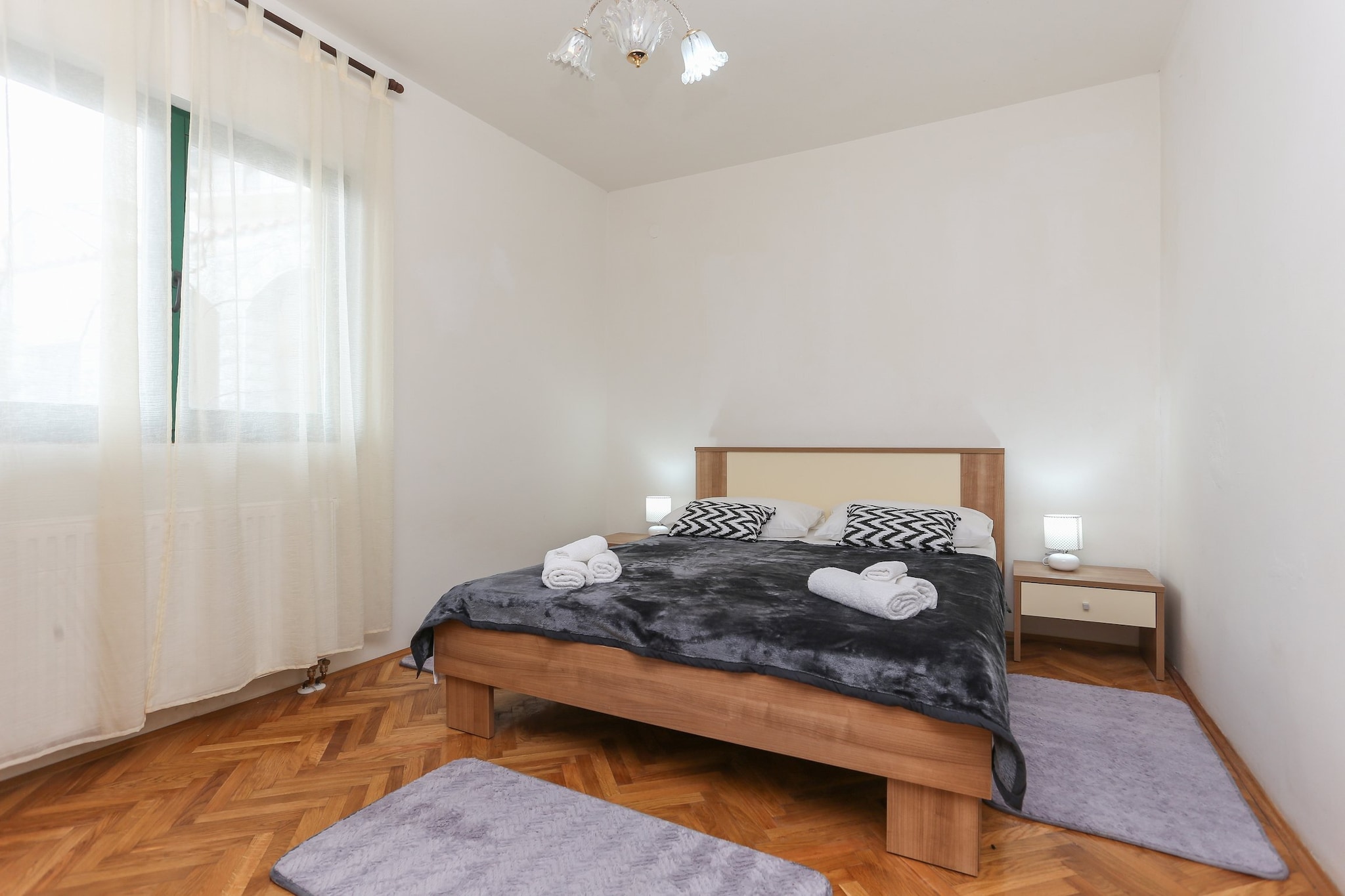 Sunny Elegant Apartments in Trogir - Classic Three Bedroom Apartment  with Balcony  (owner 1)-Bedroom