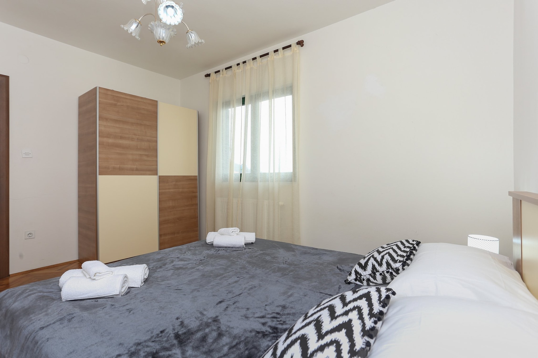 Sunny Elegant Apartments in Trogir - Classic Three Bedroom Apartment  with Balcony  (owner 1)-Bedroom