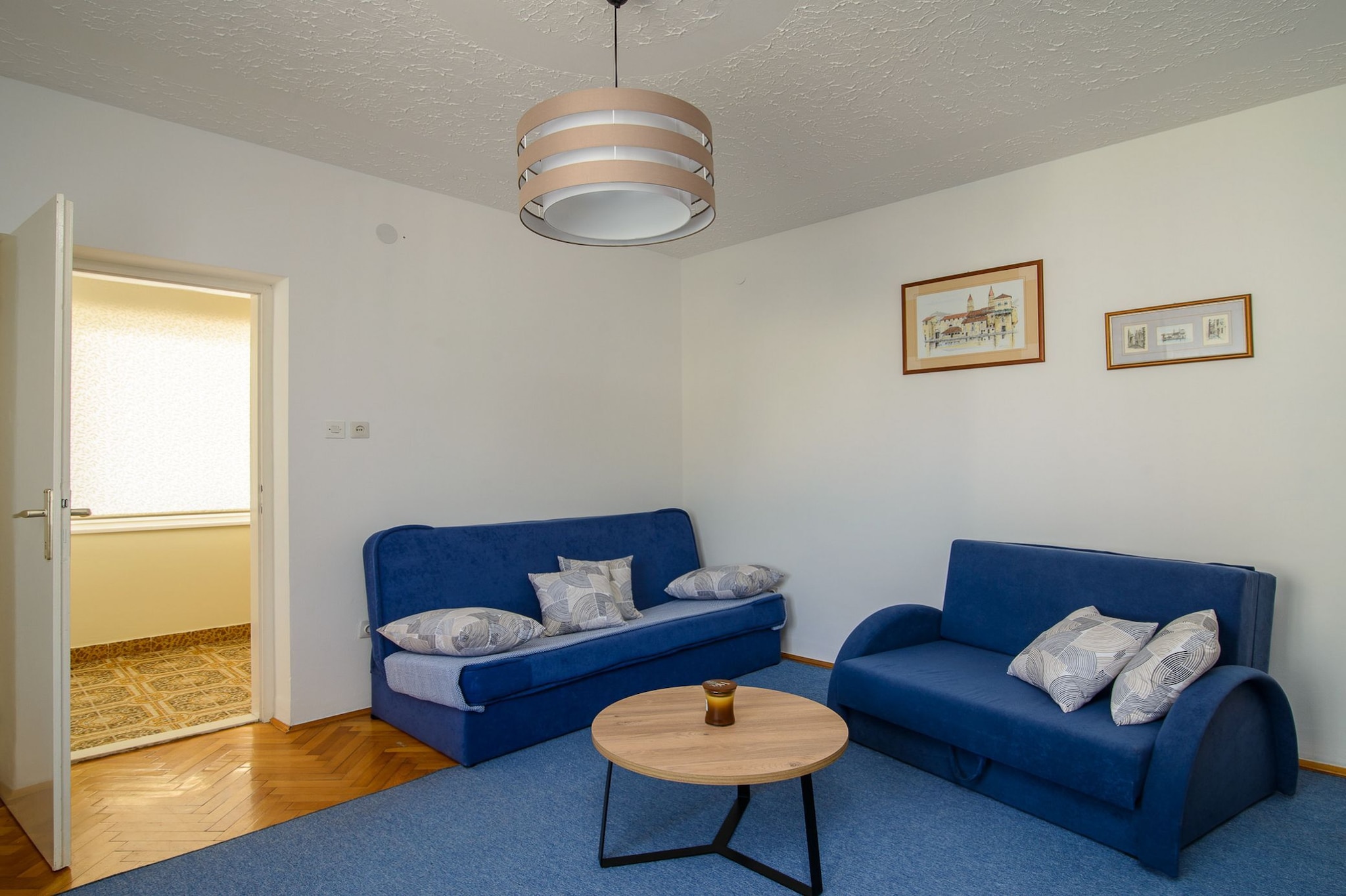 Modern Apartment Near Trogir Beach with Sea View Terrace and Lounge Area - Two Bedroom Apartment-Living room