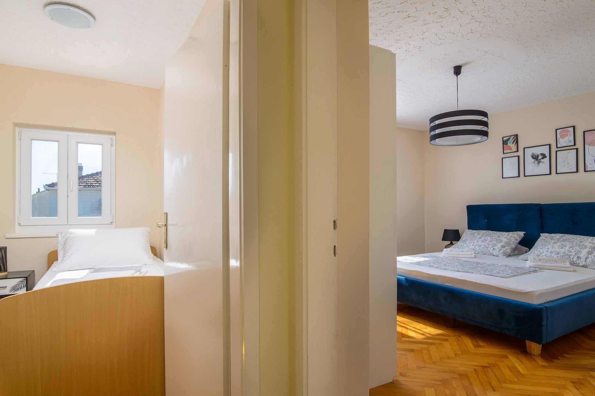 Modern Apartment Near Trogir Beach with Sea View Terrace and Lounge Area - Two Bedroom Apartment-Bedroom