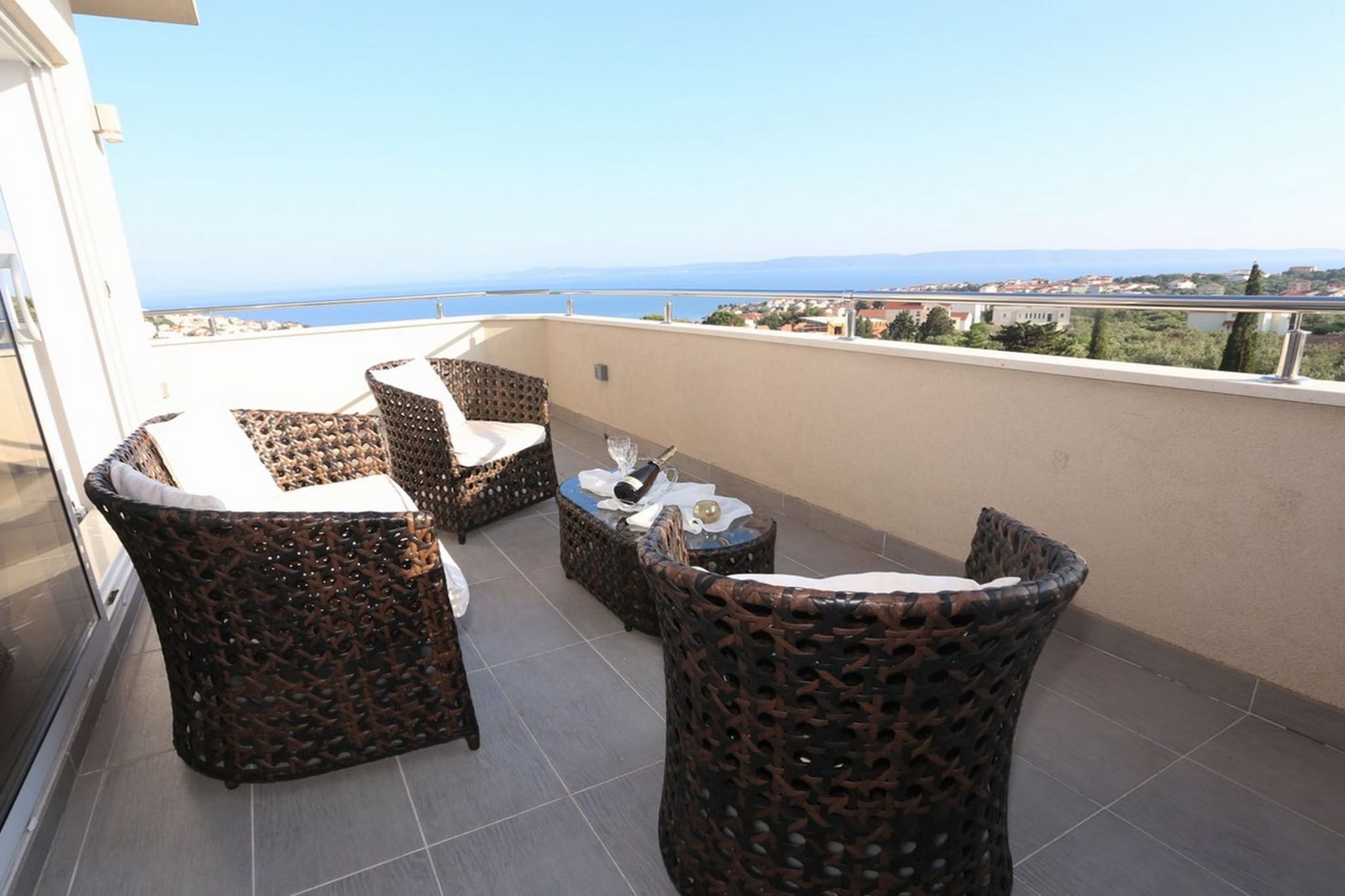 Okrug Gornji Luxurious Escape Villa with Pool - Five Bedroom Villa with Pool-Terrace balcony