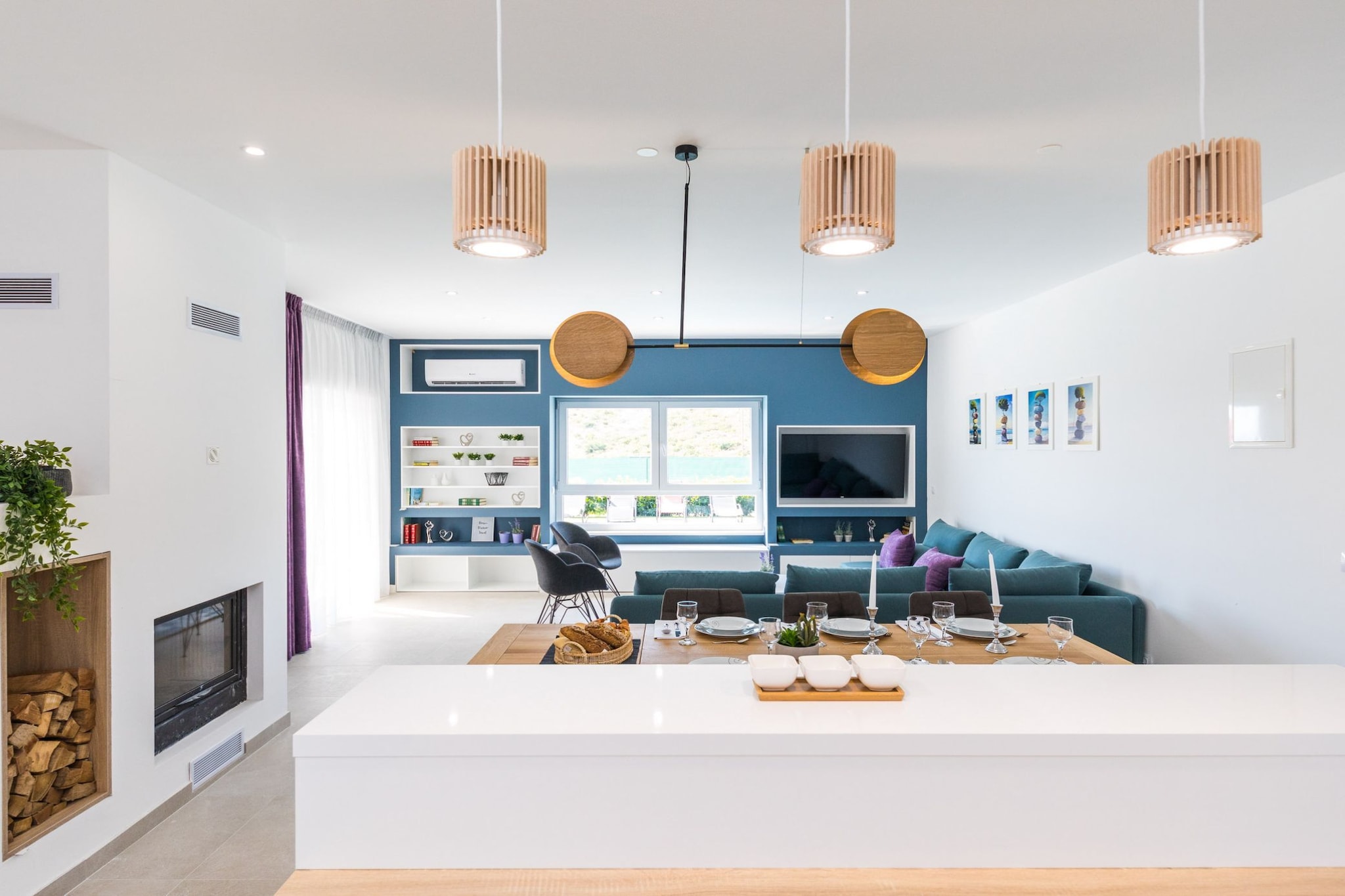 Scenic Elegant Trogir Villa with Pool - Five Bedroom Villa-Living room