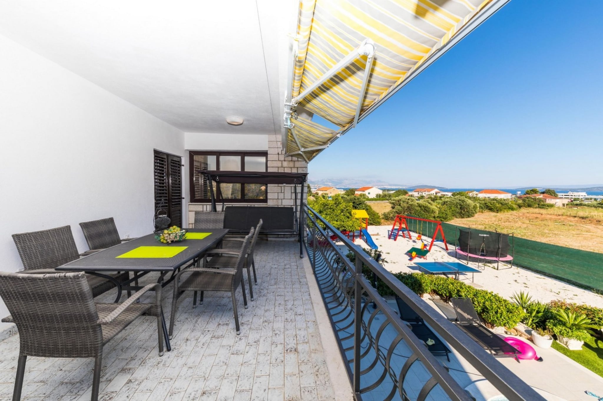 Scenic Elegant Trogir Villa with Pool - Five Bedroom Villa-Terrace balcony