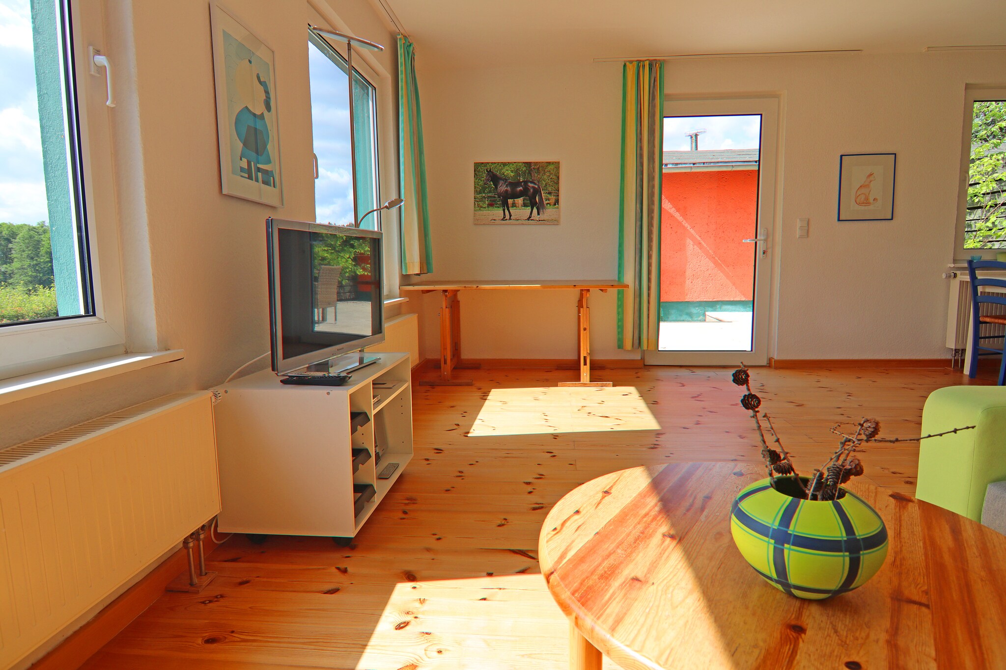 Ferienhäuser Inselblick / Ferienhaus 2 60 qm-Woonkamer