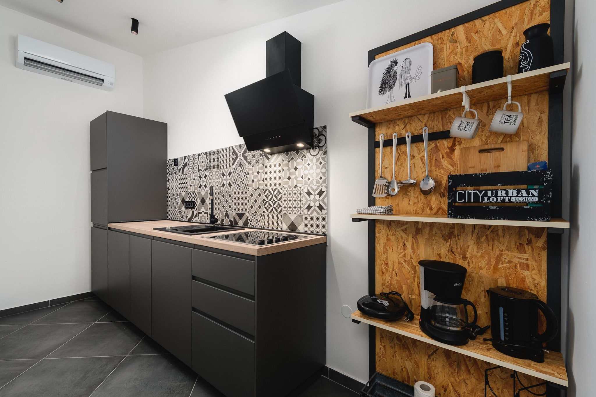 Apartment Urban Black-Keuken