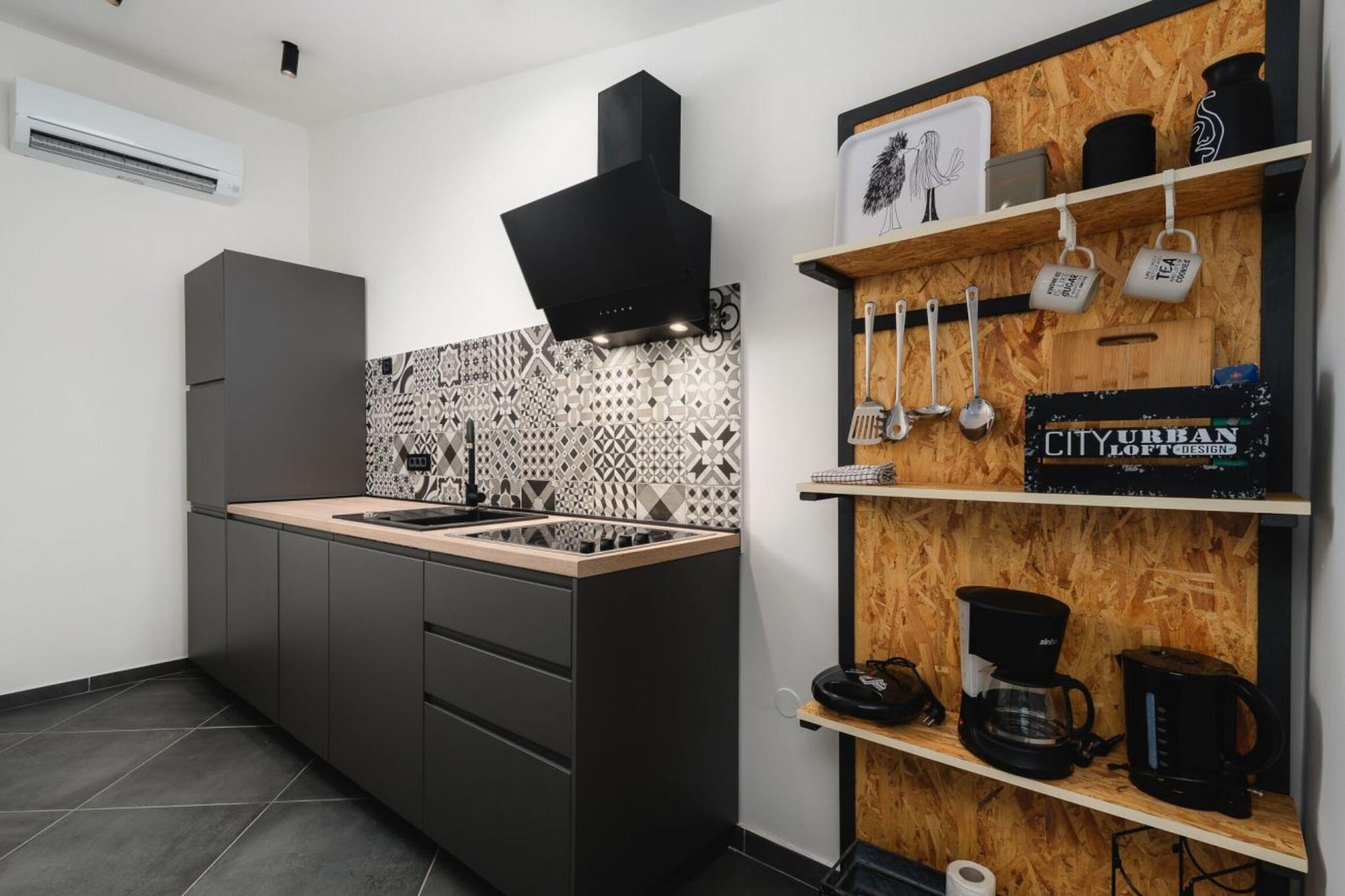 Apartment Urban Black-Keuken