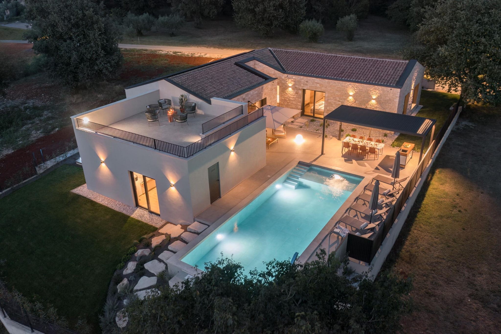 Luxury Villa Casa Maria-Buitenkant zomer