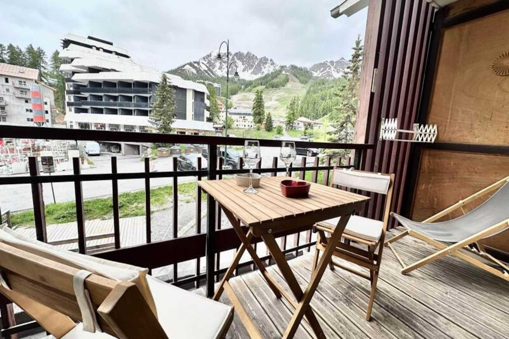 Located in the heart of the vibrant Vars resort, this 3-room apartment offers the ultimate in convenience and comfort. Just steps away from the ski lifts and a short stroll from the village center, guests have easy access to shops, ski rental stores, restaurants, a bakery, a butcher, and even a pharmacy. The Sherpa supermarket is also nearby for your everyday needs.

The apartment boasts a dual-aspect design, offering bright interiors and stunning mountain views from the balcony. A ski locker is included, and guests can enjoy easy access to the slopes. Pets are not allowed, and the apartment is non-smoking. For added convenience, linens are available for an extra charge, and end-of-stay cleaning is optional. The property is ideally located for both winter sports enthusiasts and those looking to explore Vars’ charming village.


This beautifully appointed apartment is perfect for families or groups of up to 6 people. It features a master bedroom with a double bed and private bathroom, plus a dormitory-style bedroom with 4 single bunk beds. A modern bathroom with a walk-in shower and a separate toilet complete the layout. The spacious living room, with an open kitchen, is fully equipped with modern appliances including a dishwasher, induction hob, coffee machine, and more. Enjoy meals in the dining area or relax in the living room with an electric fireplace, TV, and a pantry.

