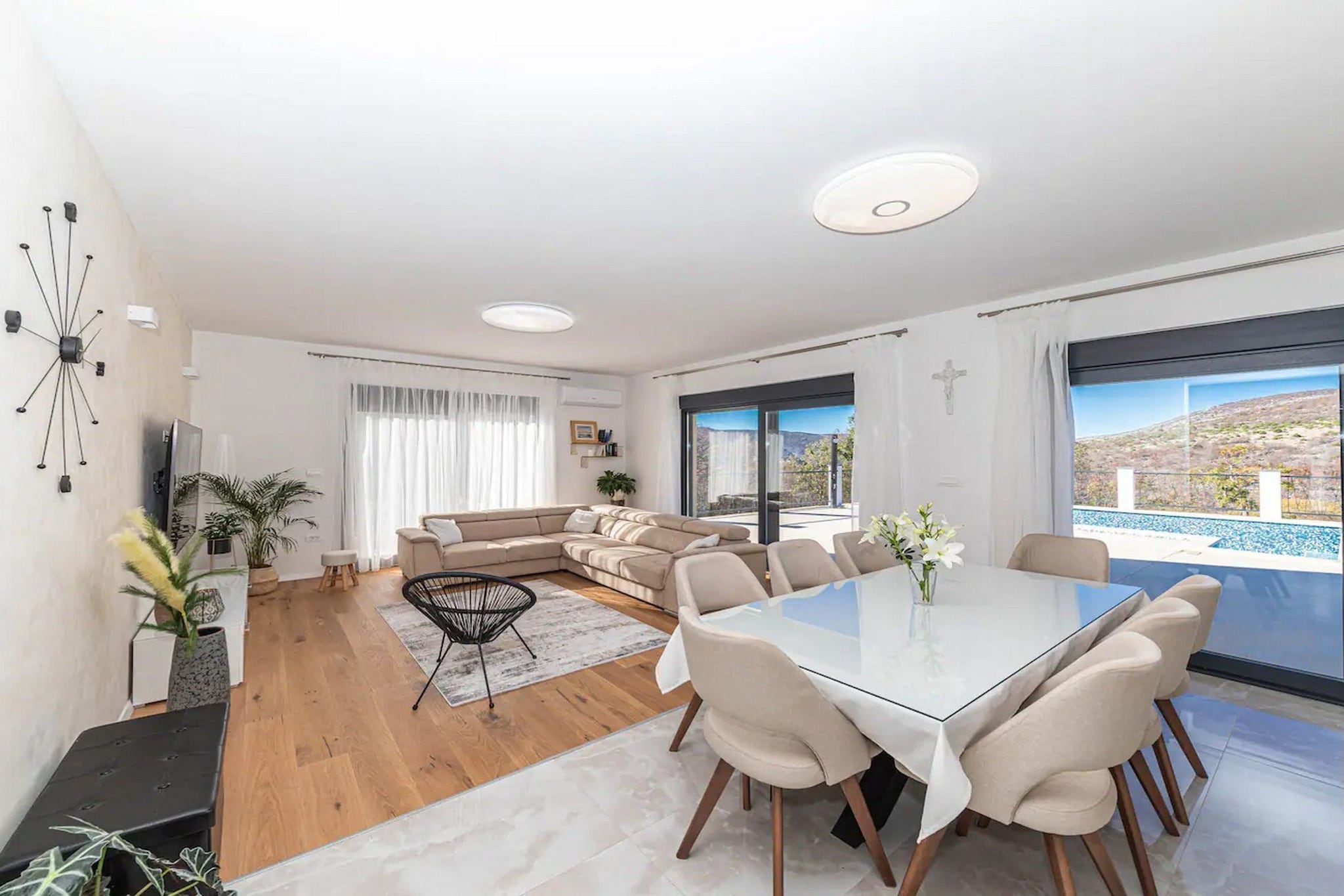 Luxurious Sanctuary Villa Primorski Dolac with Pool - Three Bedroom Villa with Pool-Living room