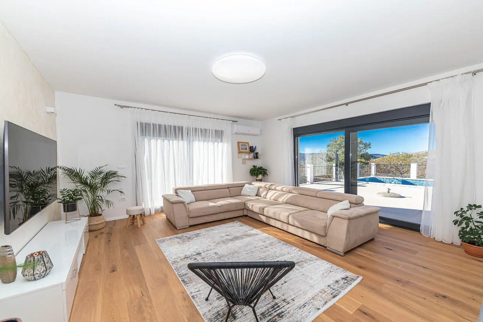 Luxurious Sanctuary Villa Primorski Dolac with Pool - Three Bedroom Villa with Pool-Living room