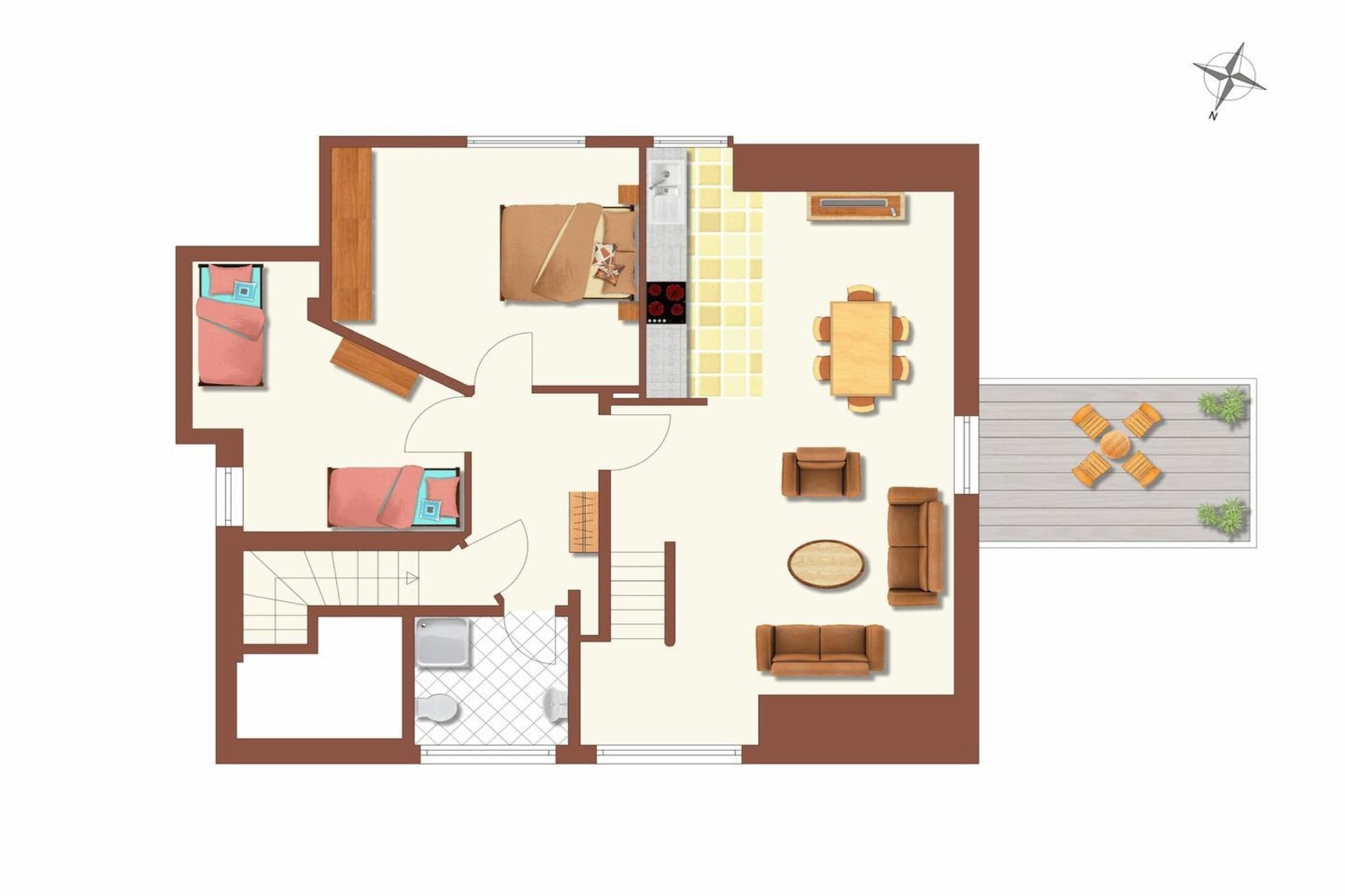 Huus Avelia - Wohnung DG - Floor plan