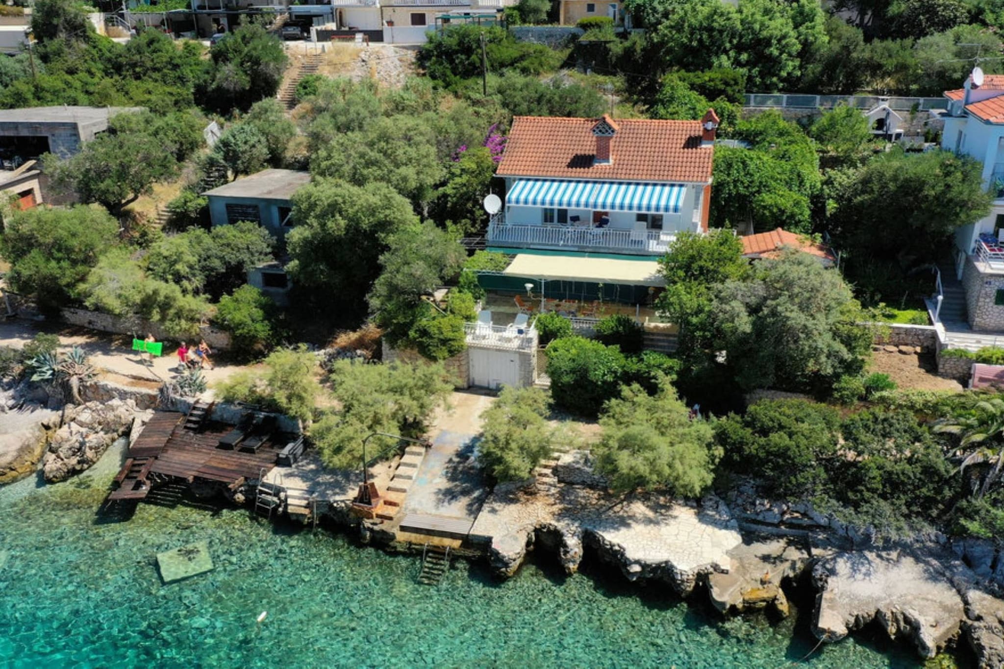 Holiday Home by the Sea with Terrace & Ocean Views on Čiovo - Two Bedroom Holiday Home-View
