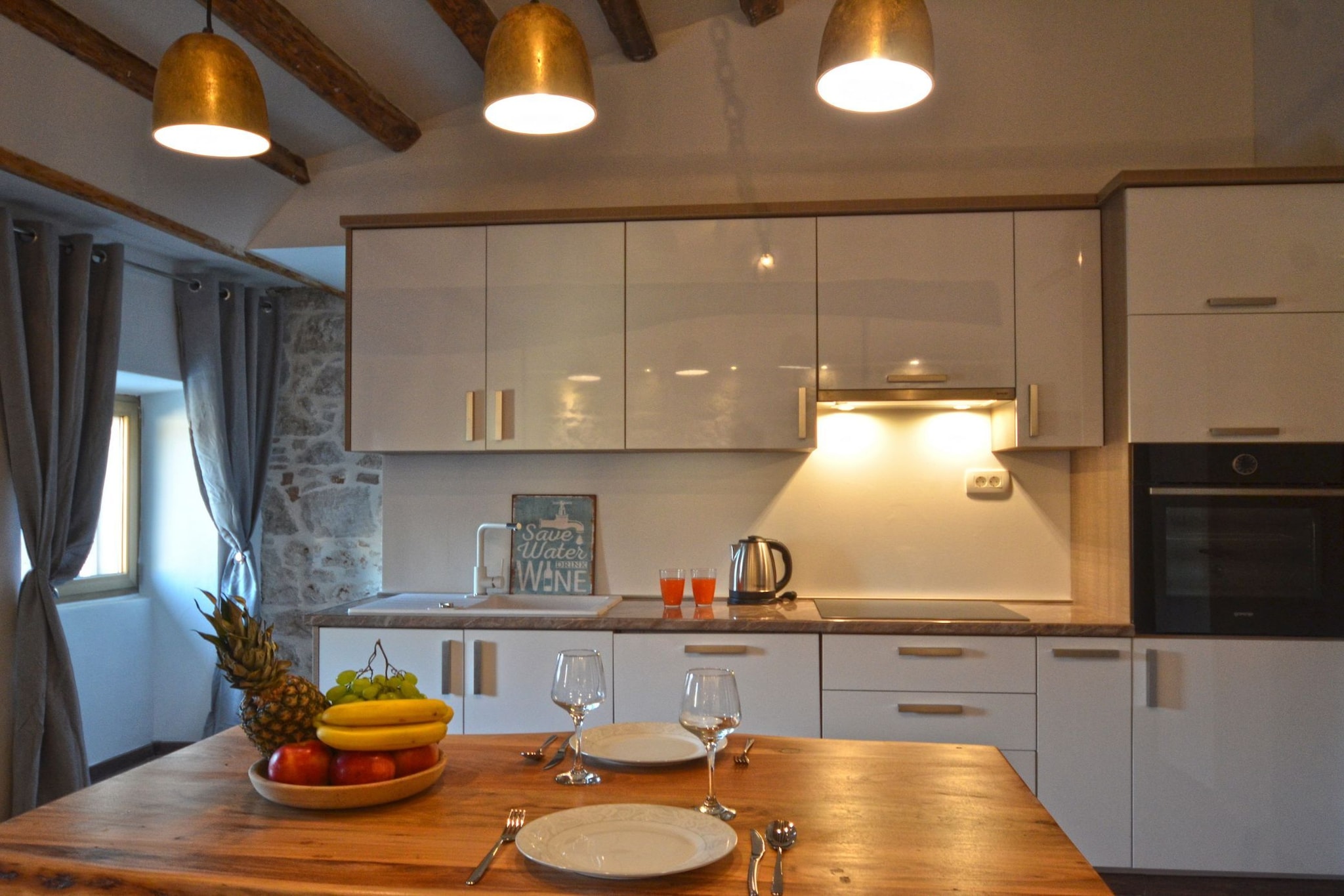 Elegant Rovinj Old Town Apartment - One Bedroom Apartment-Küche