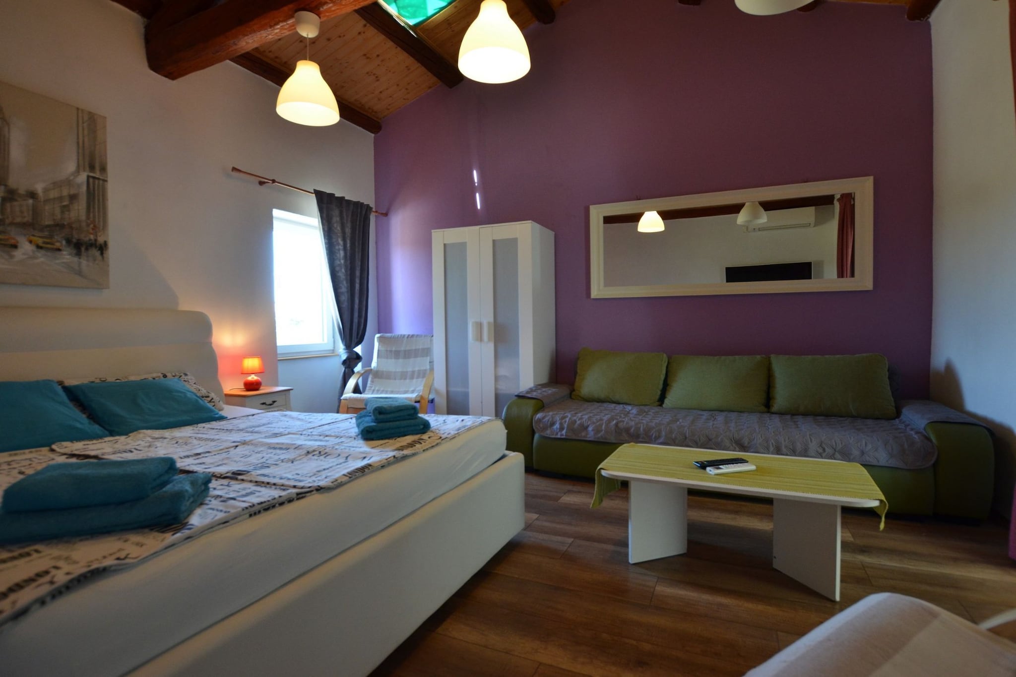 Tranquil Rovinj Studio Apartments - Studio Apartment with Balcony-Bedroom