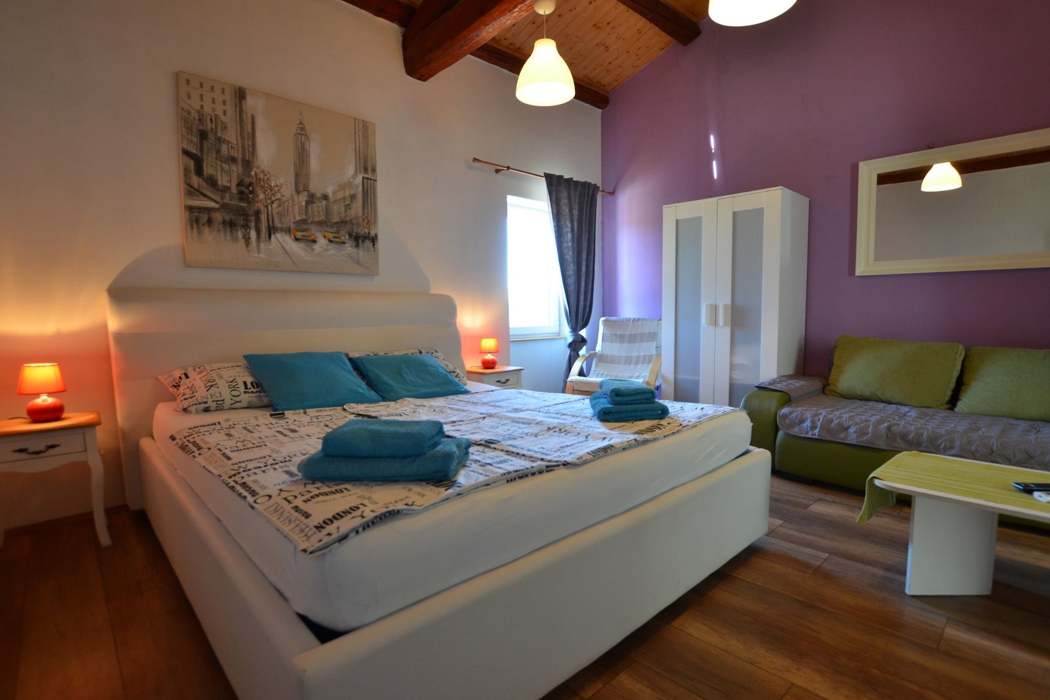 Tranquil Rovinj Studio Apartments - Studio Apartment with Balcony-Bedroom
