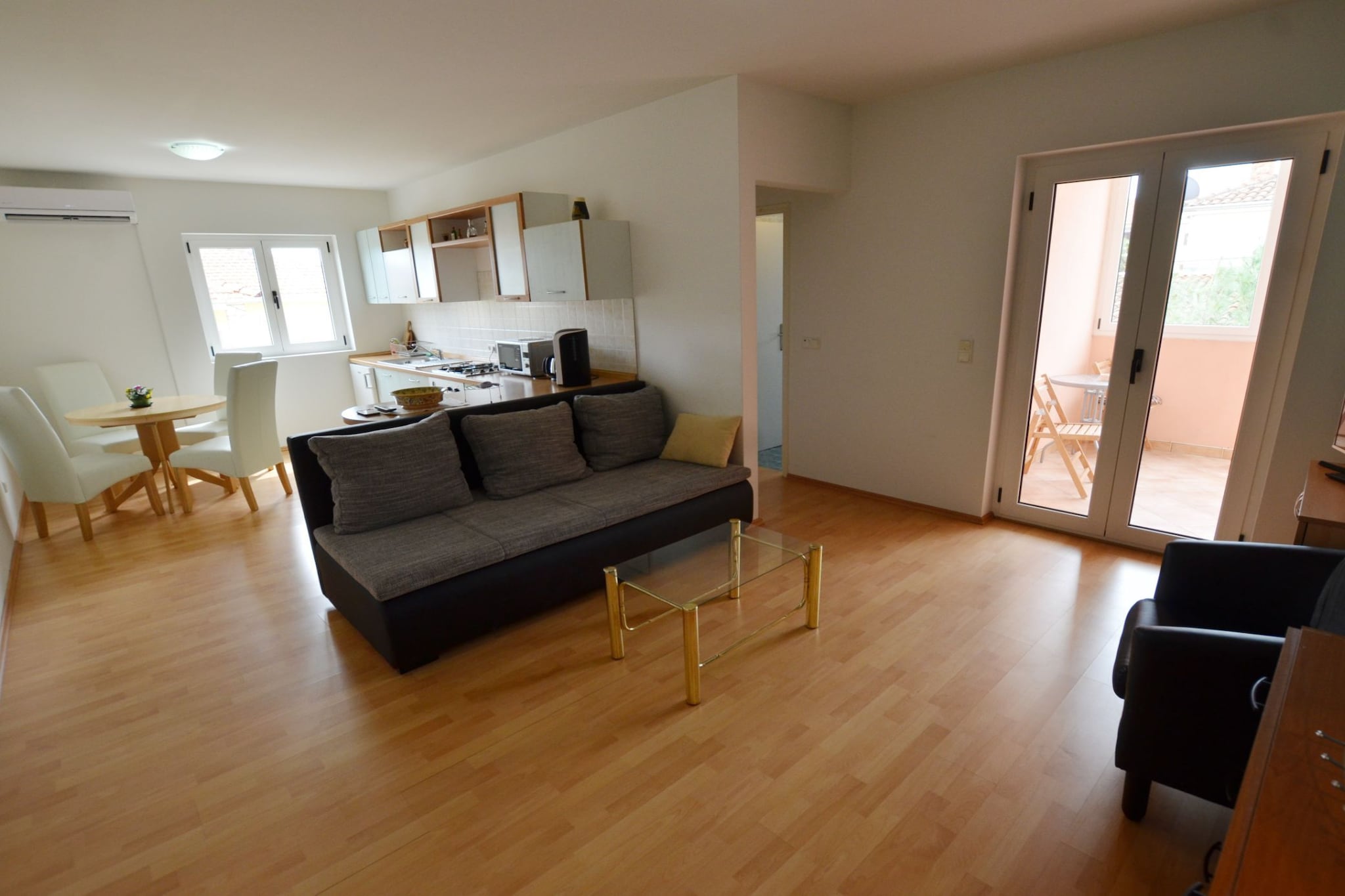 Spacious Apartment with Loggia - One Bedroom Apartment with Loggia-Living room