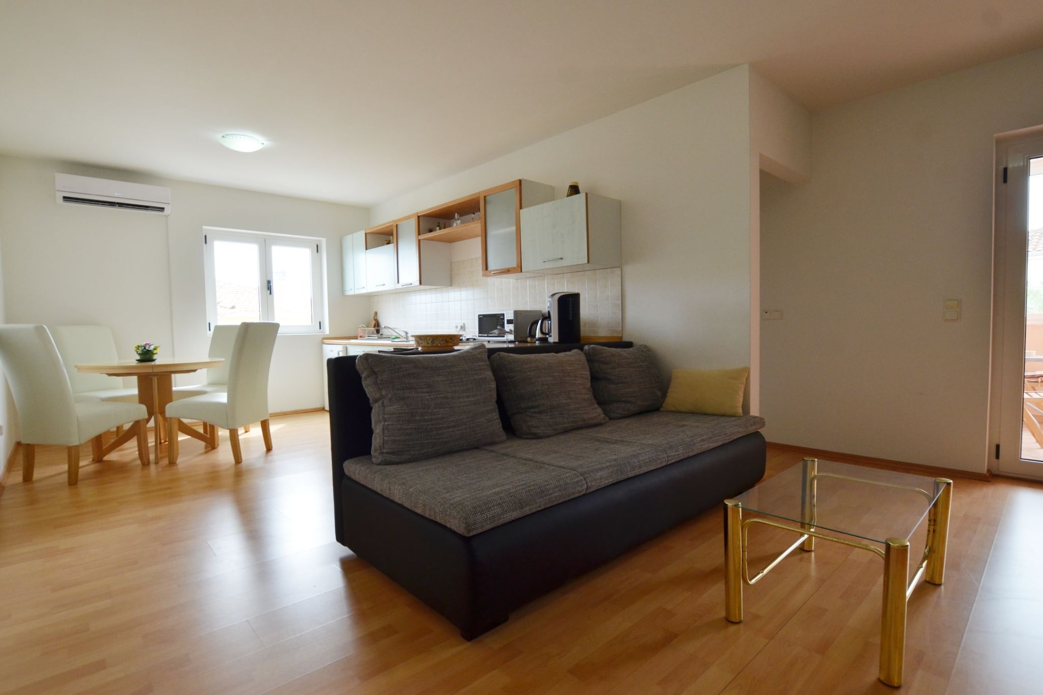 Spacious Apartment with Loggia - One Bedroom Apartment with Loggia-Living room