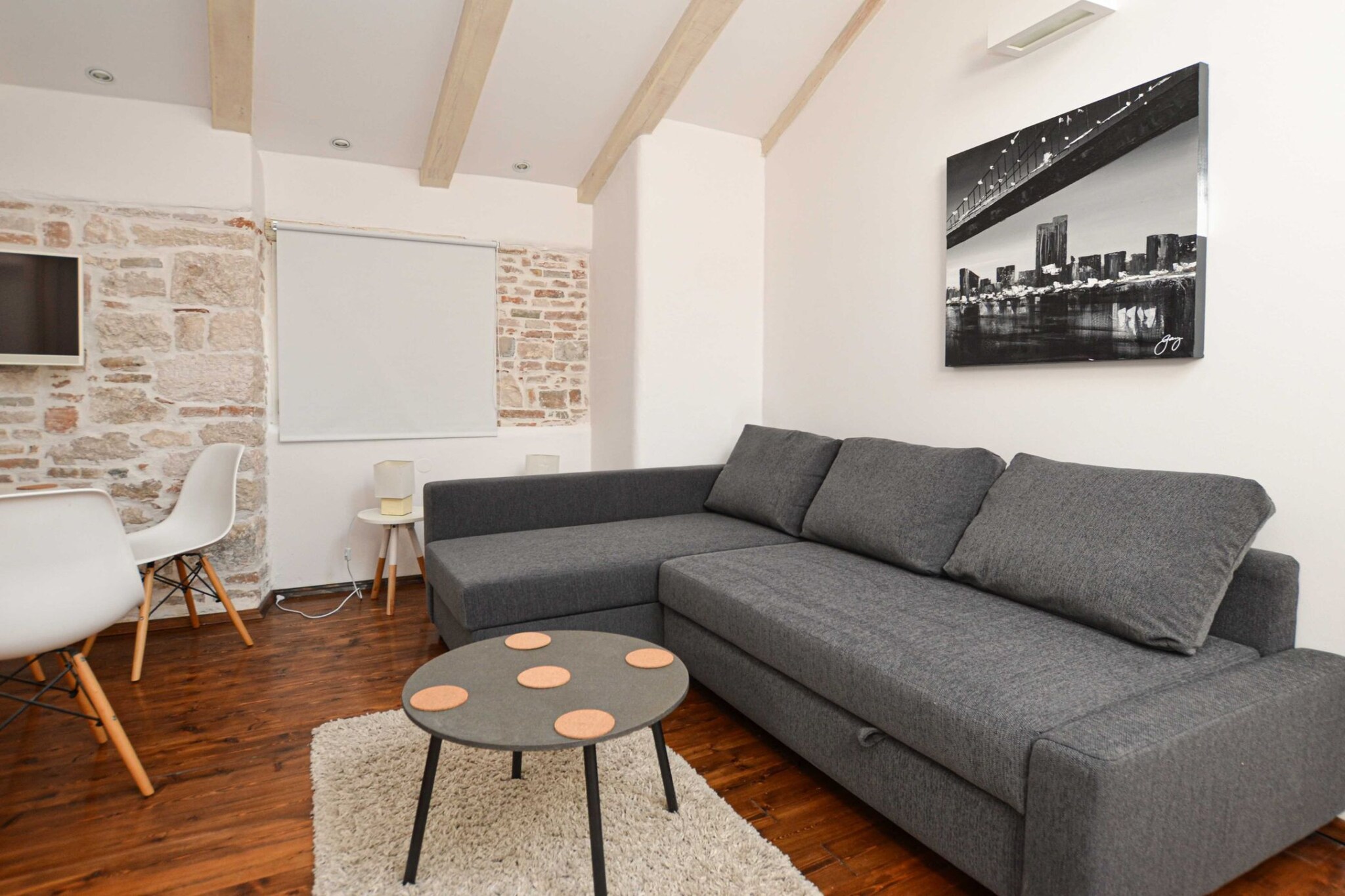 Trendy and Chic Rovinj Downtown Apartments - Standard One Bedroom Apartment (owner Attick)-Wohnzimmer