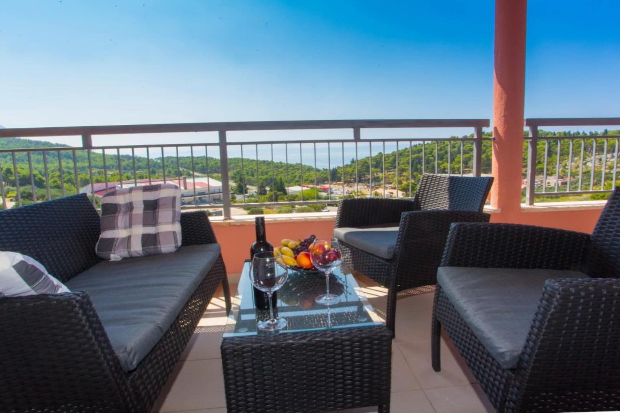 Apartments Grljusic - One Bedroom Apartment with Sea View 207-Terrace balcony