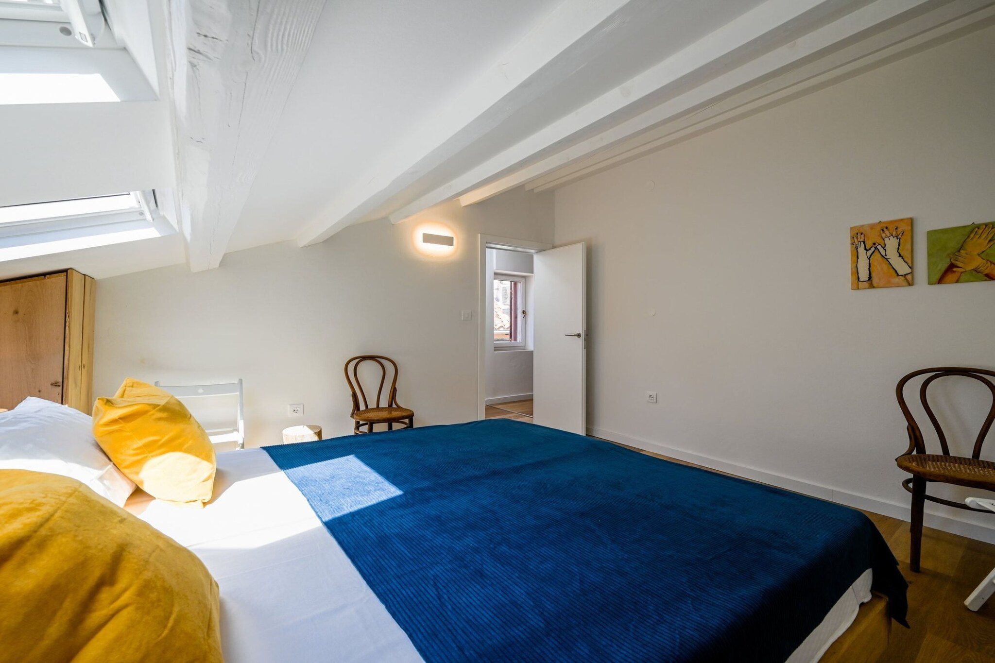 Radiant and Trendy Downtown Rovinj Apartment - One Bedroom Apartment-Bedroom