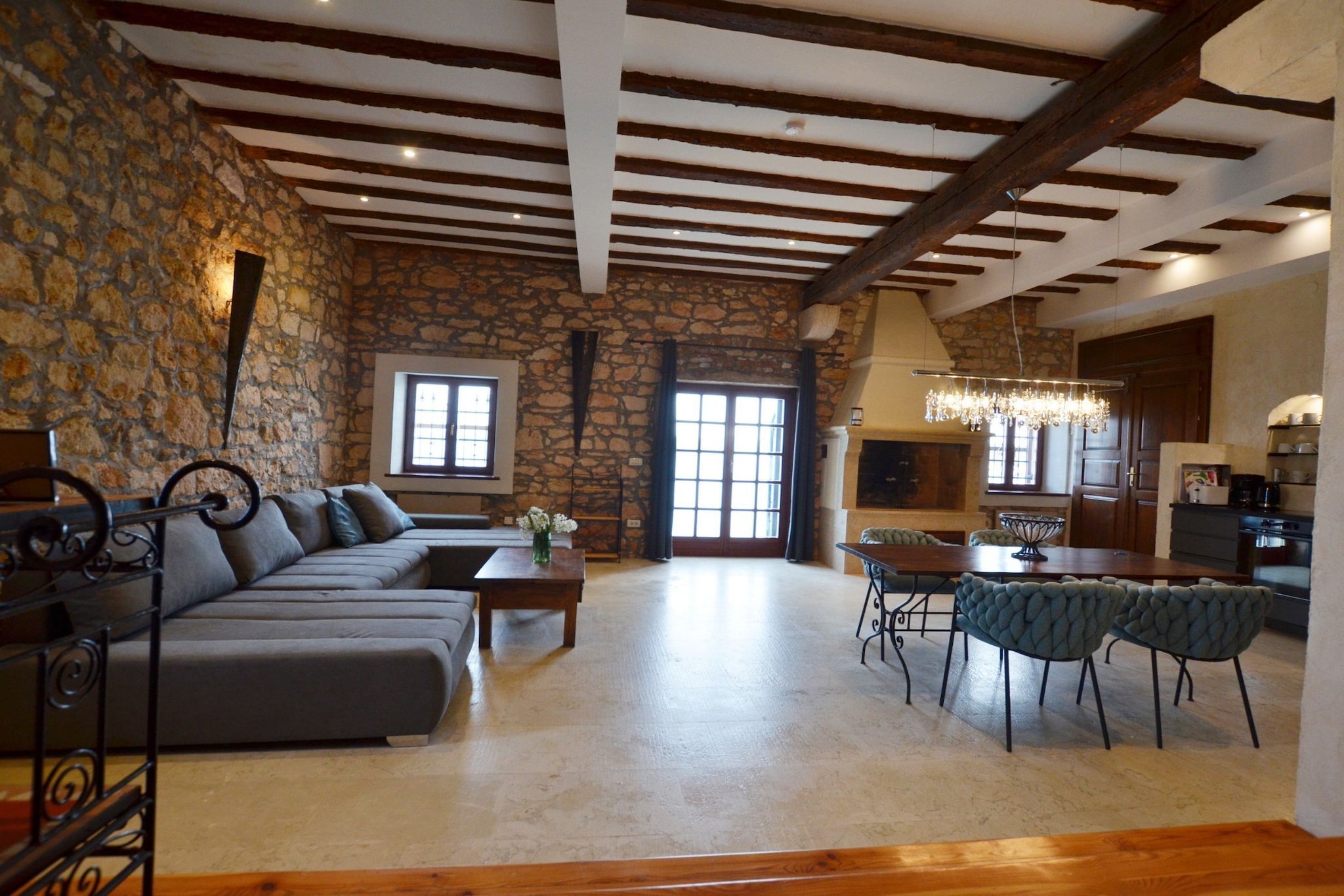 Waterside Cove Oasis Apartment Rovinj - One Bedroom Apartment with Sea View-Living room