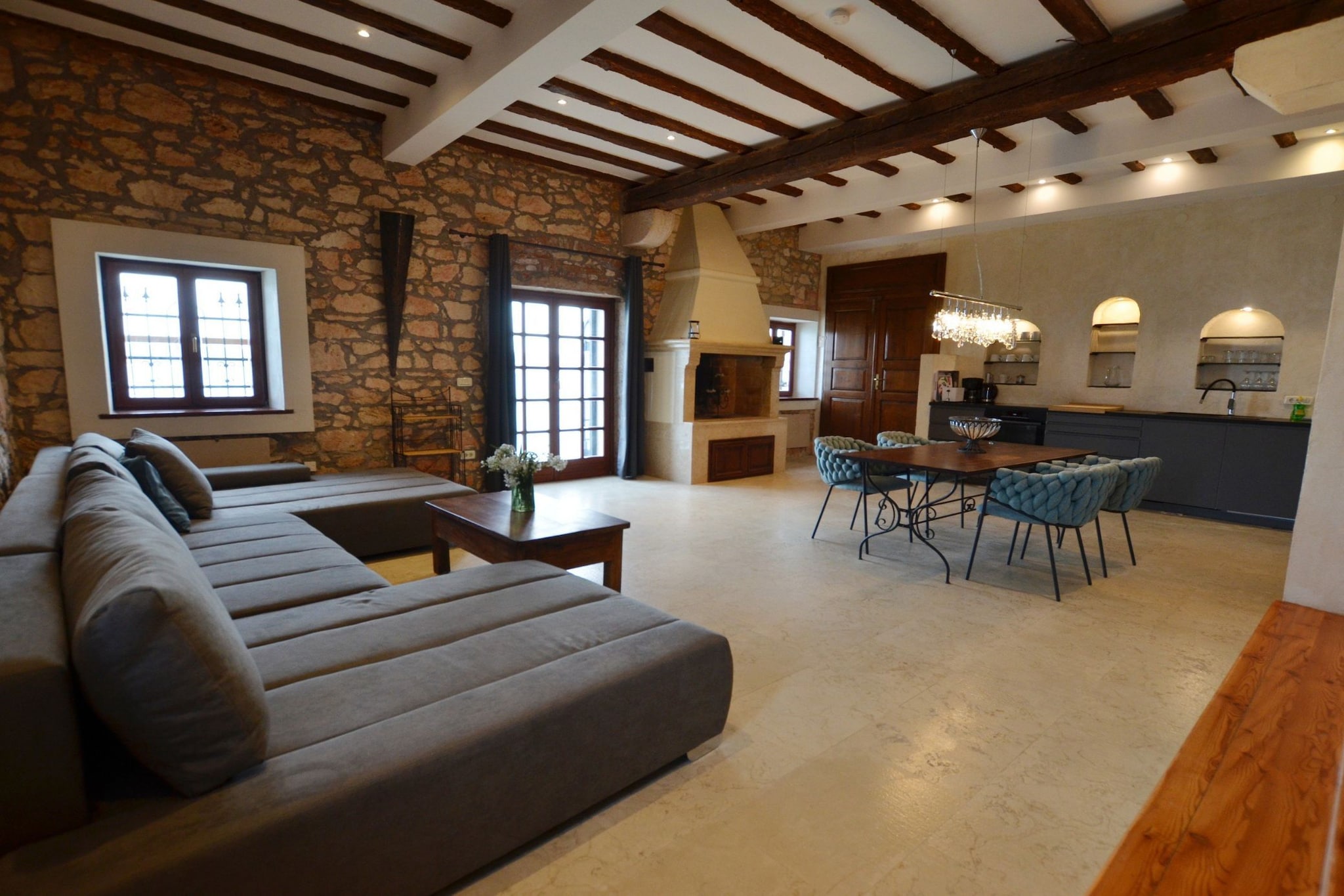 Waterside Cove Oasis Apartment Rovinj - One Bedroom Apartment with Sea View-Living room