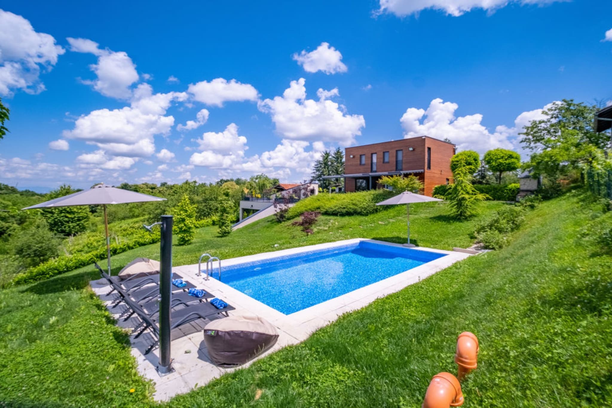 Holiday Home Arbaro - Three Bedroom Holiday Home with Pool-Uitzicht