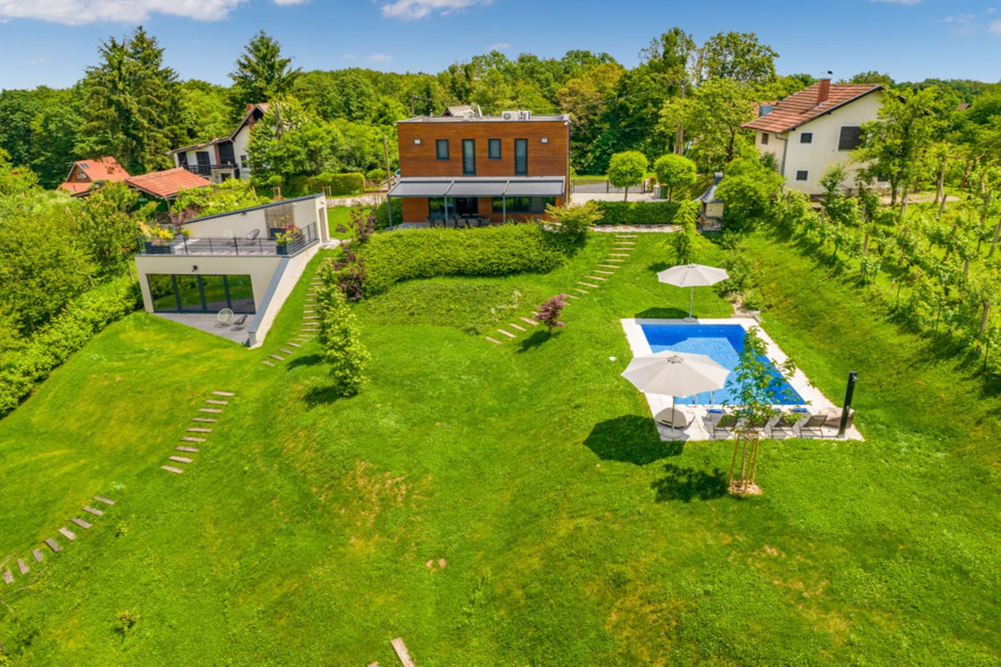 Holiday Home Arbaro - Three Bedroom Holiday Home with Pool-Uitzicht