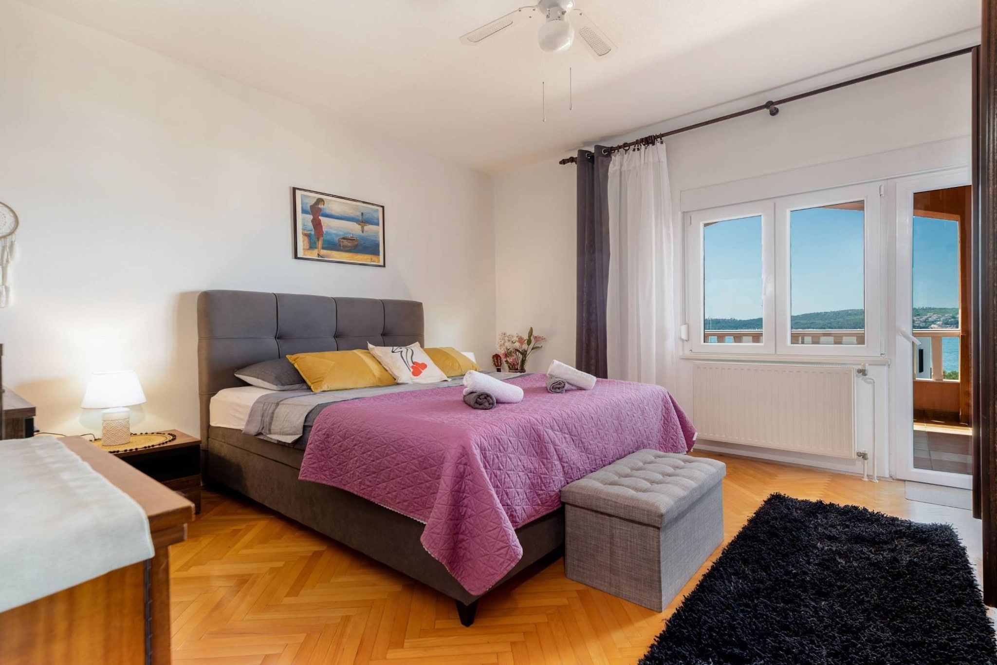 Luxury Seget Donji Apartments with Terrace and Sea View - Three Bedroom Apartment with Terrace and Sea View-Bedroom