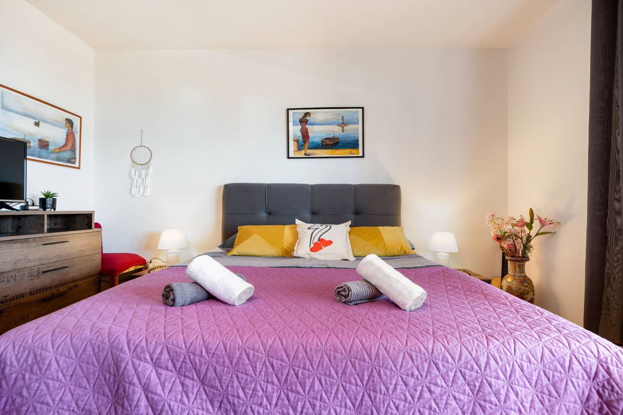 Luxury Seget Donji Apartments with Terrace and Sea View - Three Bedroom Apartment with Terrace and Sea View-Bedroom