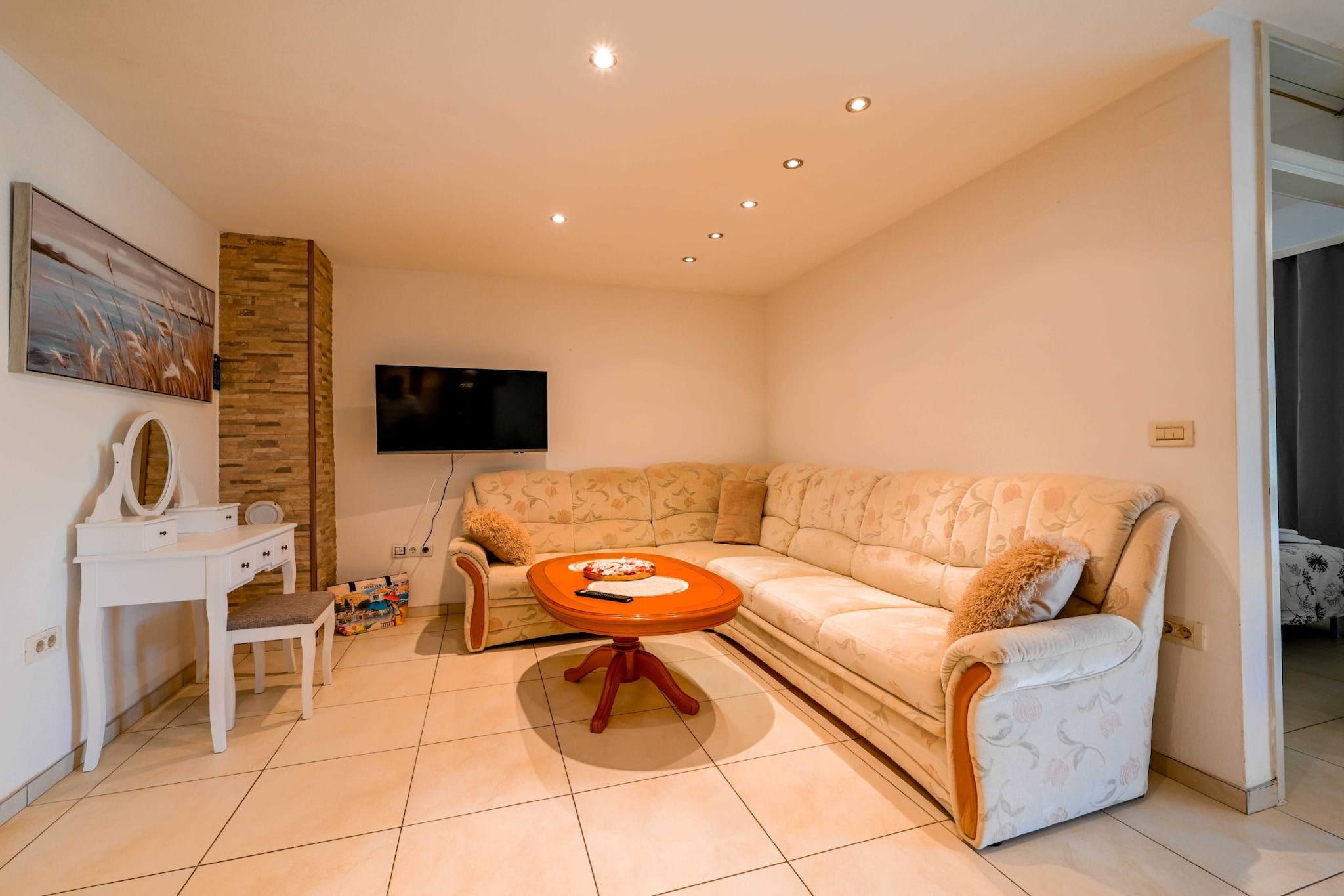 Classic and Smart Rovinj Apartment with Terrace - Two Bedroom Apartment with Terrace-Living room