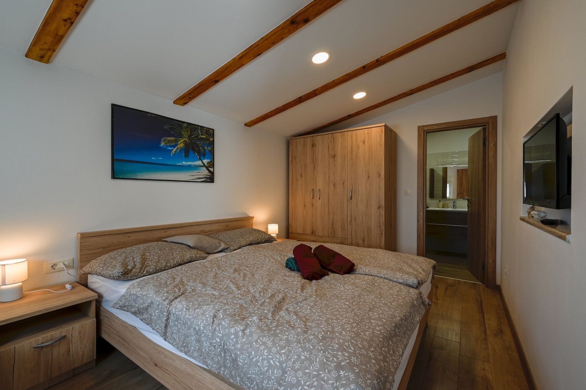 Rovinj Countryside Escape Holiday Home - Two Bedroom Holiday Home with Terrace-Bedroom