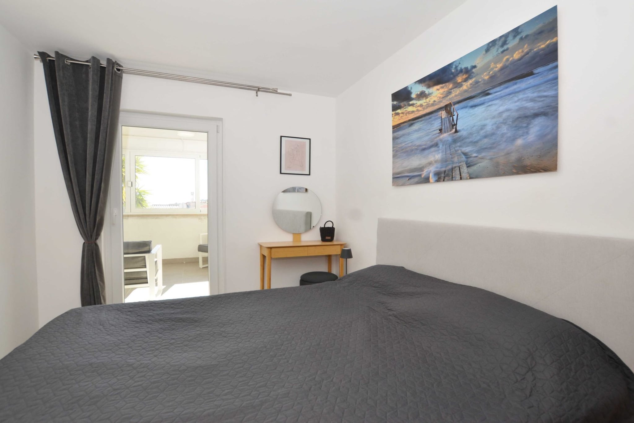Tranquil and Bright Apartment with Loggia - Two Bedroom Apartment with Loggia-Bedroom
