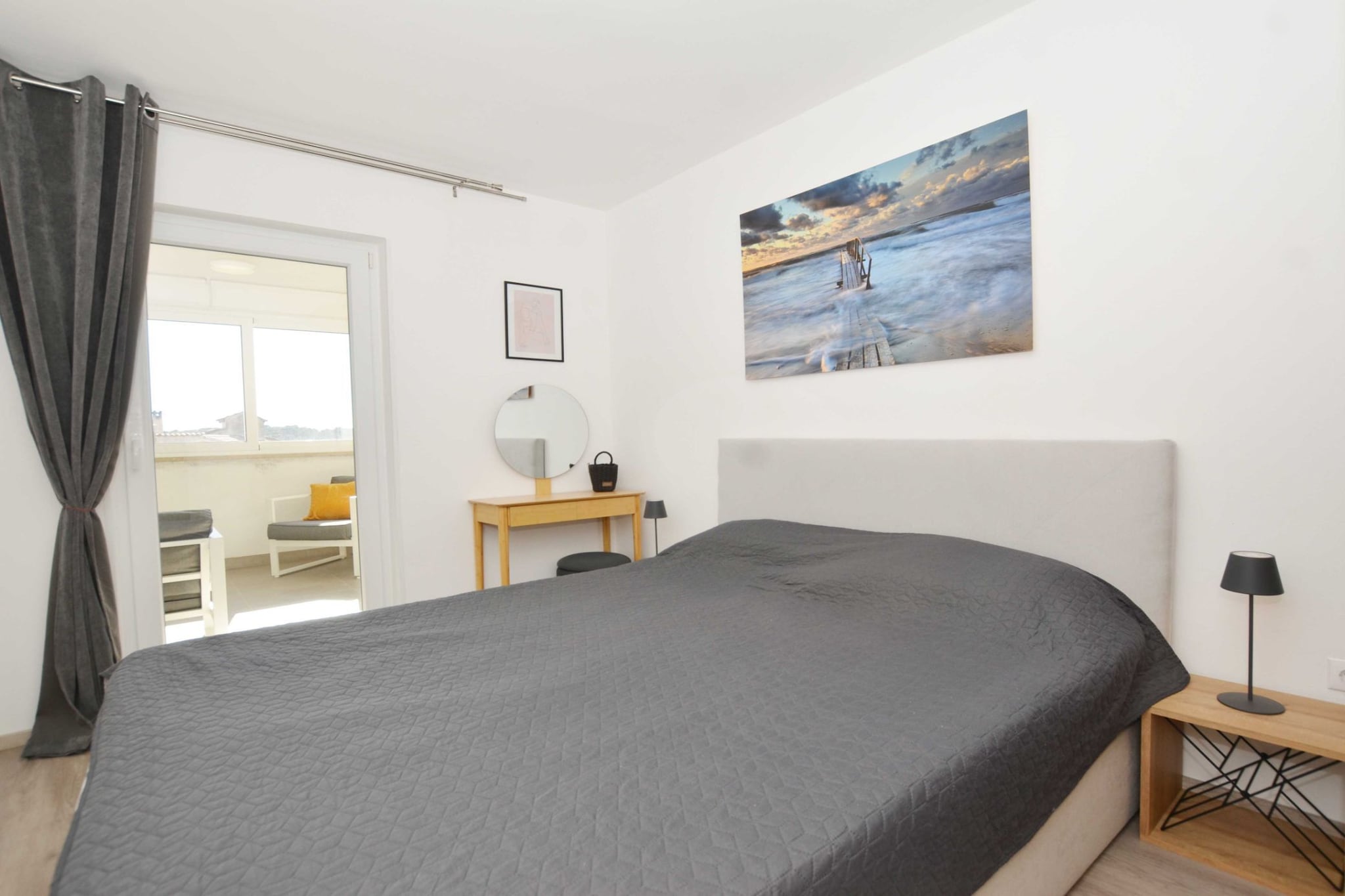 Tranquil and Bright Apartment with Loggia - Two Bedroom Apartment with Loggia-Bedroom