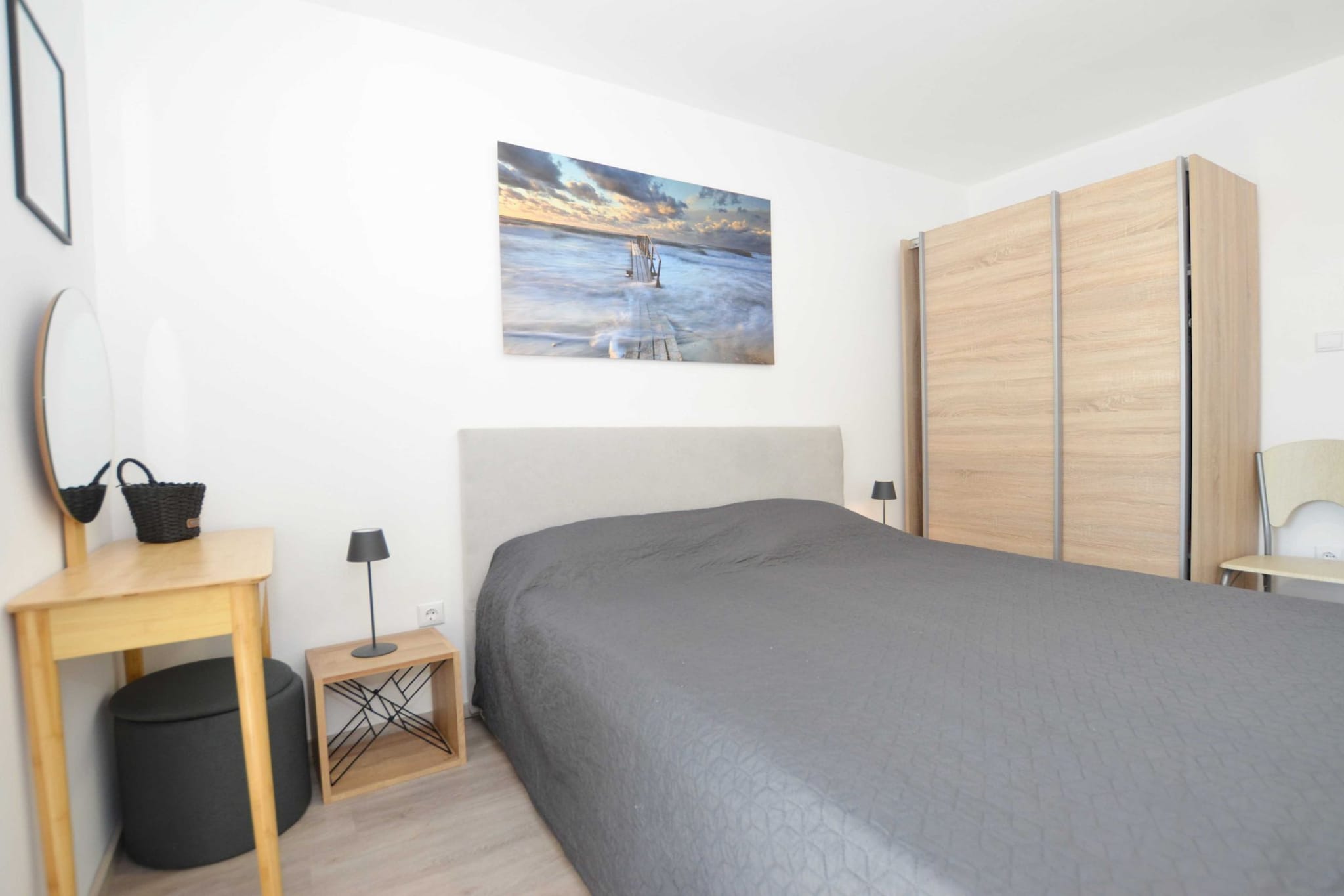 Tranquil and Bright Apartment with Loggia - Two Bedroom Apartment with Loggia-Bedroom