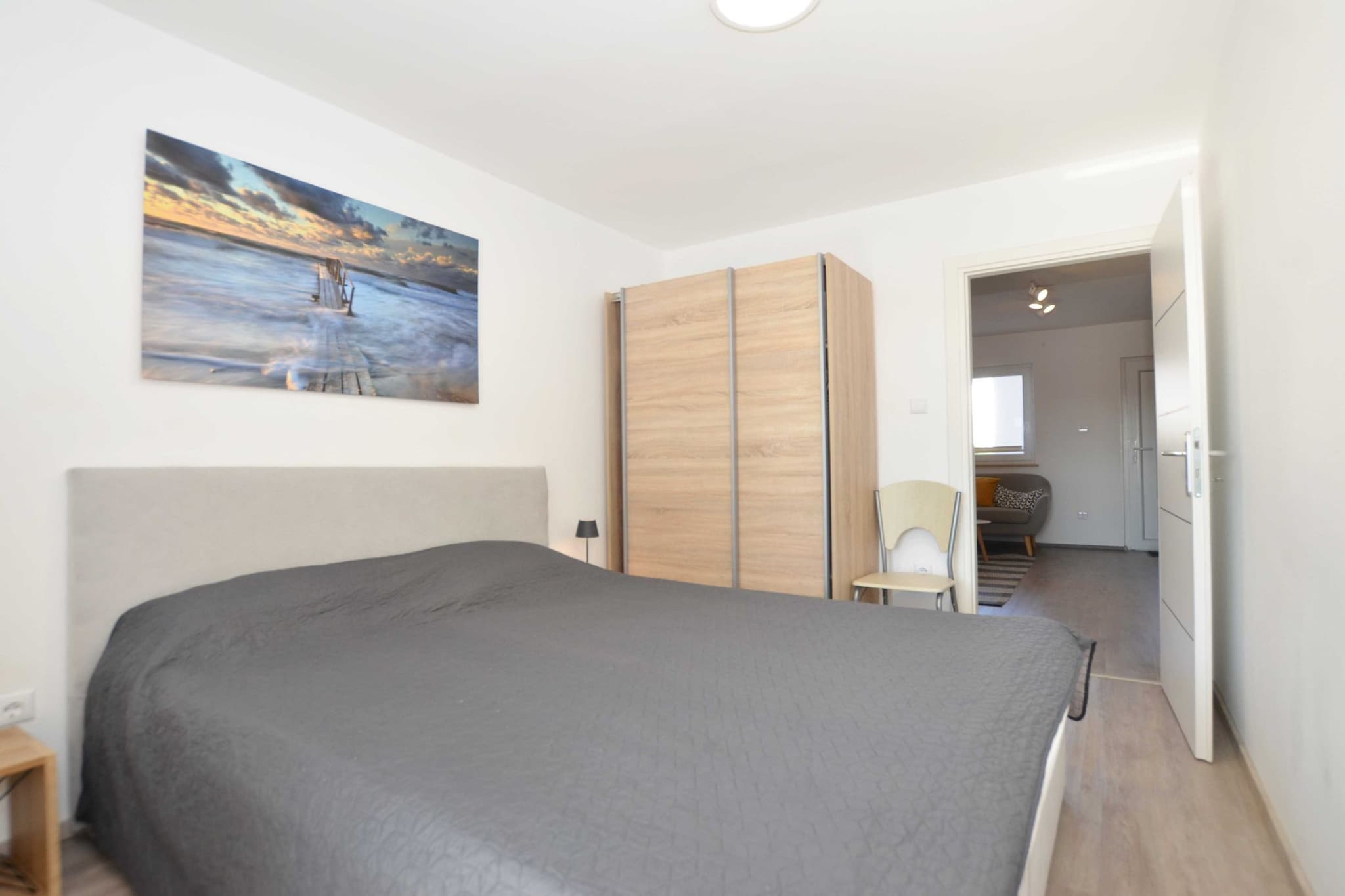 Tranquil and Bright Apartment with Loggia - Two Bedroom Apartment with Loggia-Bedroom