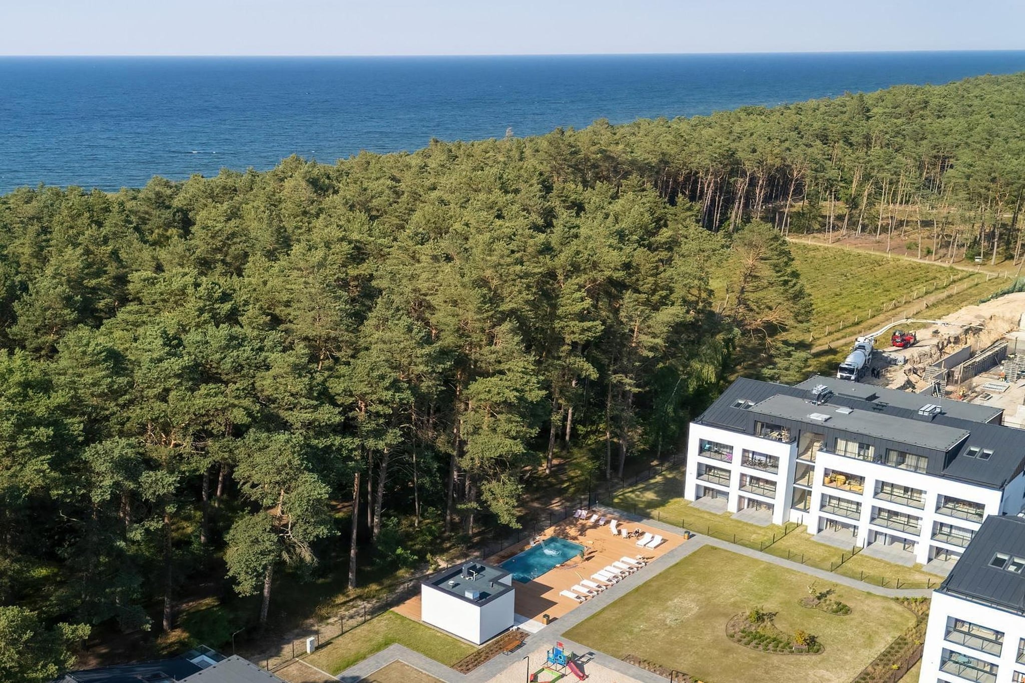 Apartament Uzdrowiskowa 4A-23 Łukęcin - Buitenkant zomer