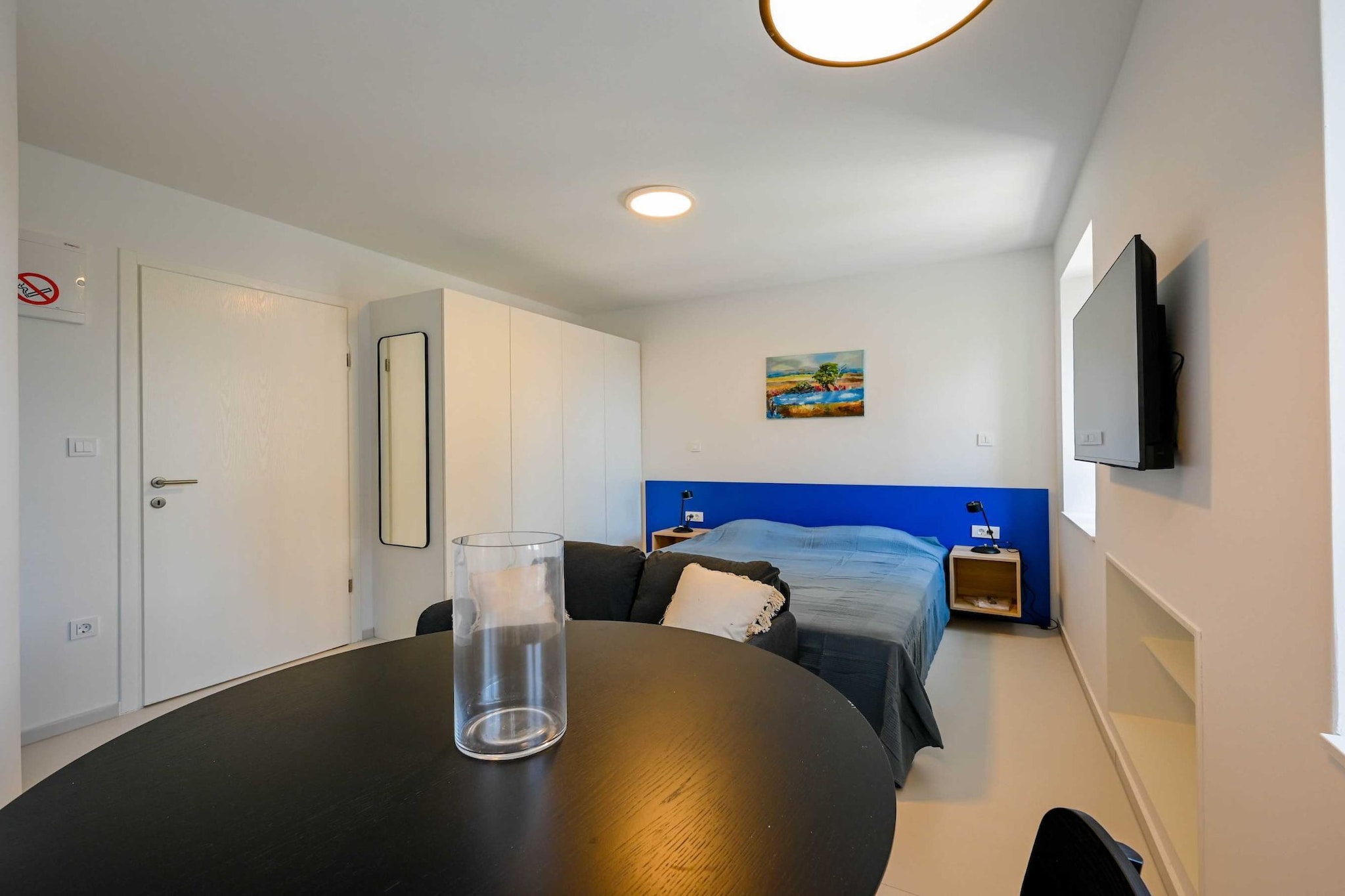 Smart and Cozy Downtown Rovinj Nooks - Studio Apartment (owner Blue One)-Bedroom