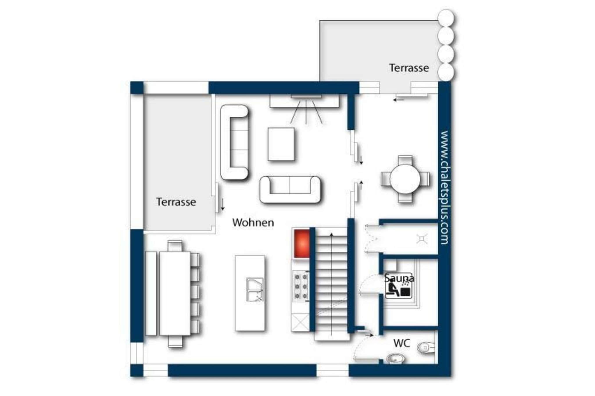Smaragdresort Chalet Bergblick - Plattegrond