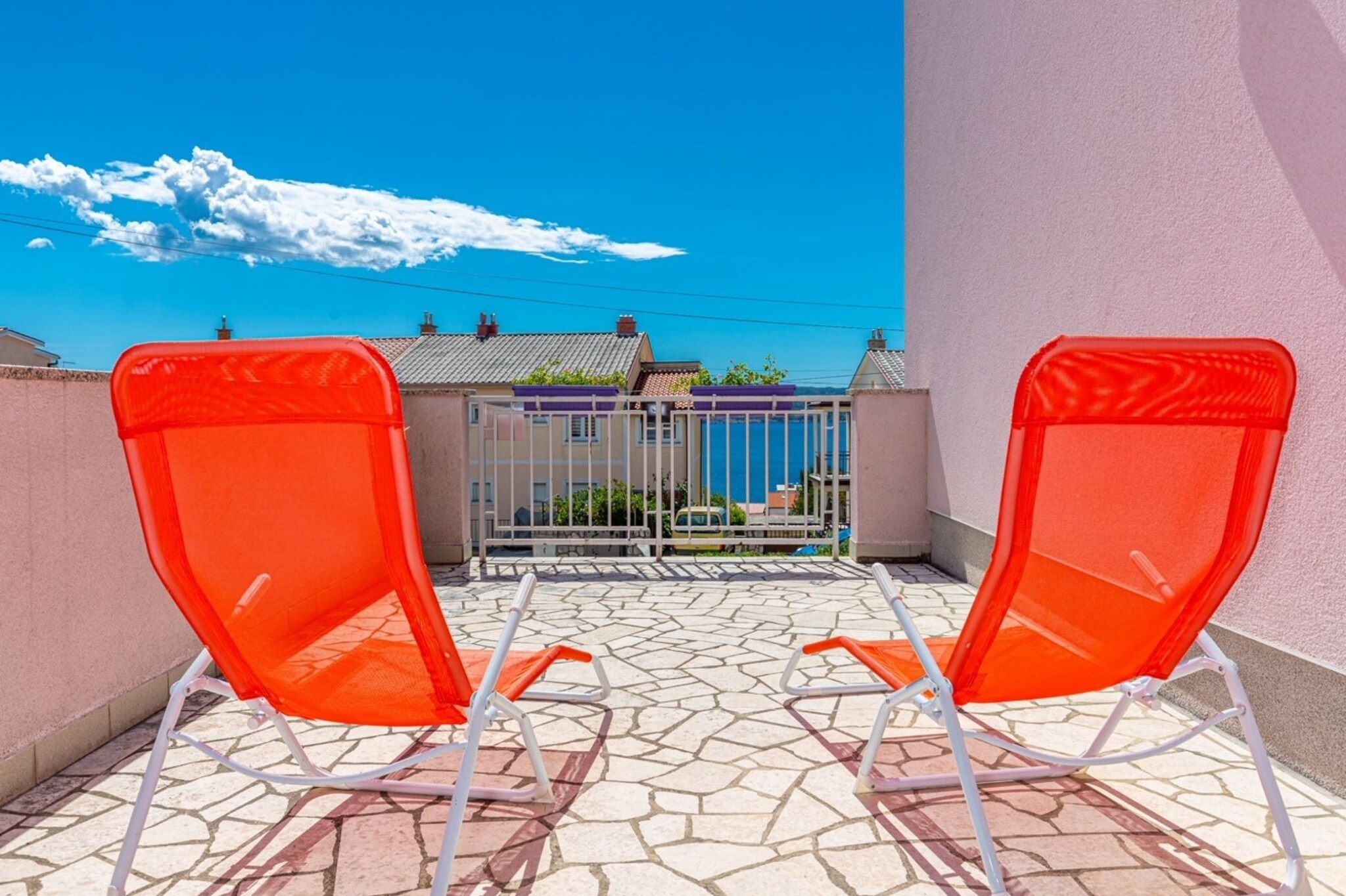 Modern Crikvenica Apartments with Sea View - Two Bedroom Apartment with Balcony-Terras