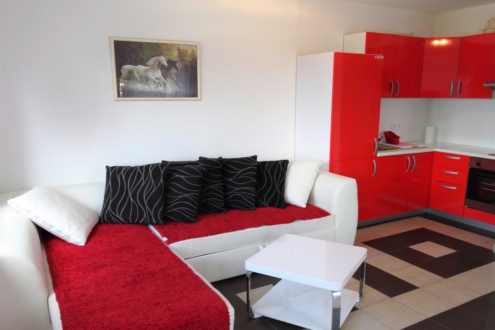 The Shimmering Sea Apartment in Crikvenica, located in Croatia's Primorje-Gorski Kotar County, offers stunning sea views and a balcony, making it a popular choice for travelers. Crikvenica is a coastal town known for its beautiful beaches and proximity to the Adriatic Sea. The apartment is likely to provide a relaxing atmosphere, perfect for enjoying the scenic surroundings and vibrant local culture.

Note:
Pets are  allowed with notice.
Private parking, reservation is not required.
Wi-Fi is available throughout the property.

This two -bedroom can accommodate up to six  guests. It features a Satellite TV,  Flat screen TV and is combined with a living room and kitchen. The private bathroom is equipped with a shower and toilet.

Thanks to its excellent location, everything you'll need for your vacation is just a short walk away from the property. Grocery stores-400.00 m, cafes-100.00 m, restaurants—250.00 m. The beach is 130.00  m away from the property.

The airport is 22 km away from the property.