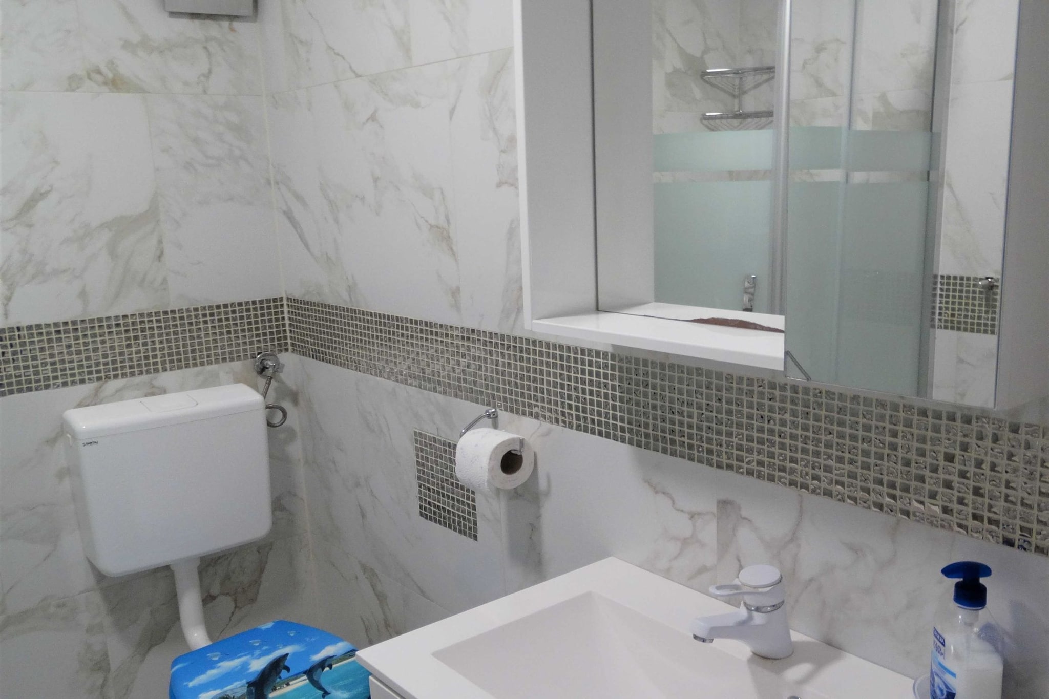 Selce Shorefront Apartment with Balcony and Sea View - Two Bedroom Apartment with Balcony and Sea View-Bathroom