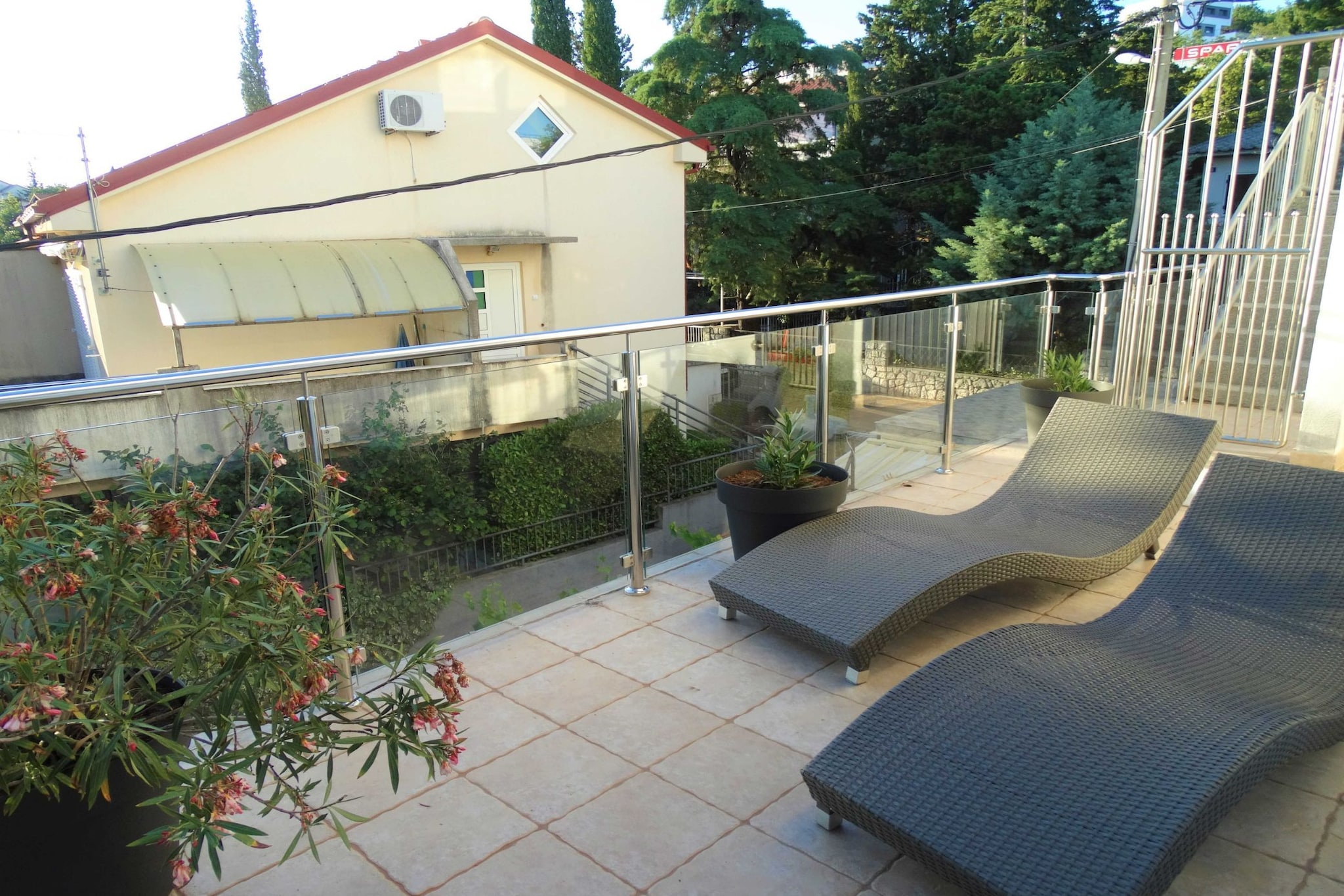 Selce Shorefront Apartment with Balcony and Sea View - Two Bedroom Apartment with Balcony and Sea View-Terrace balcony