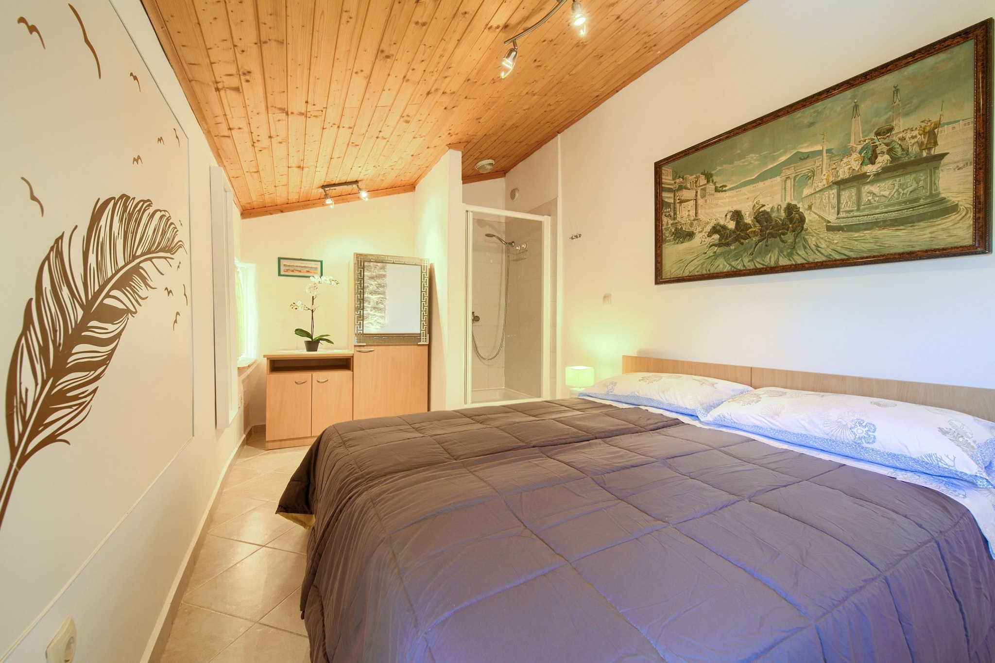 Chic and Charming Krk Downtown Apartments - Standard Studio Apartment (owner Bishop)-Bedroom